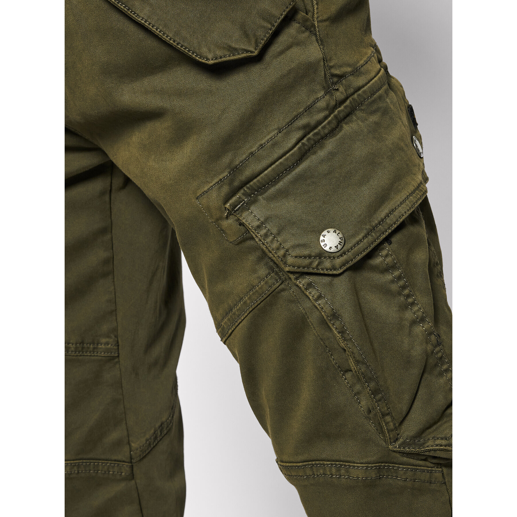 Alpha Industries Kalhoty z materiálu Combat 126215 Zelená Slim Fit - Pepit.cz