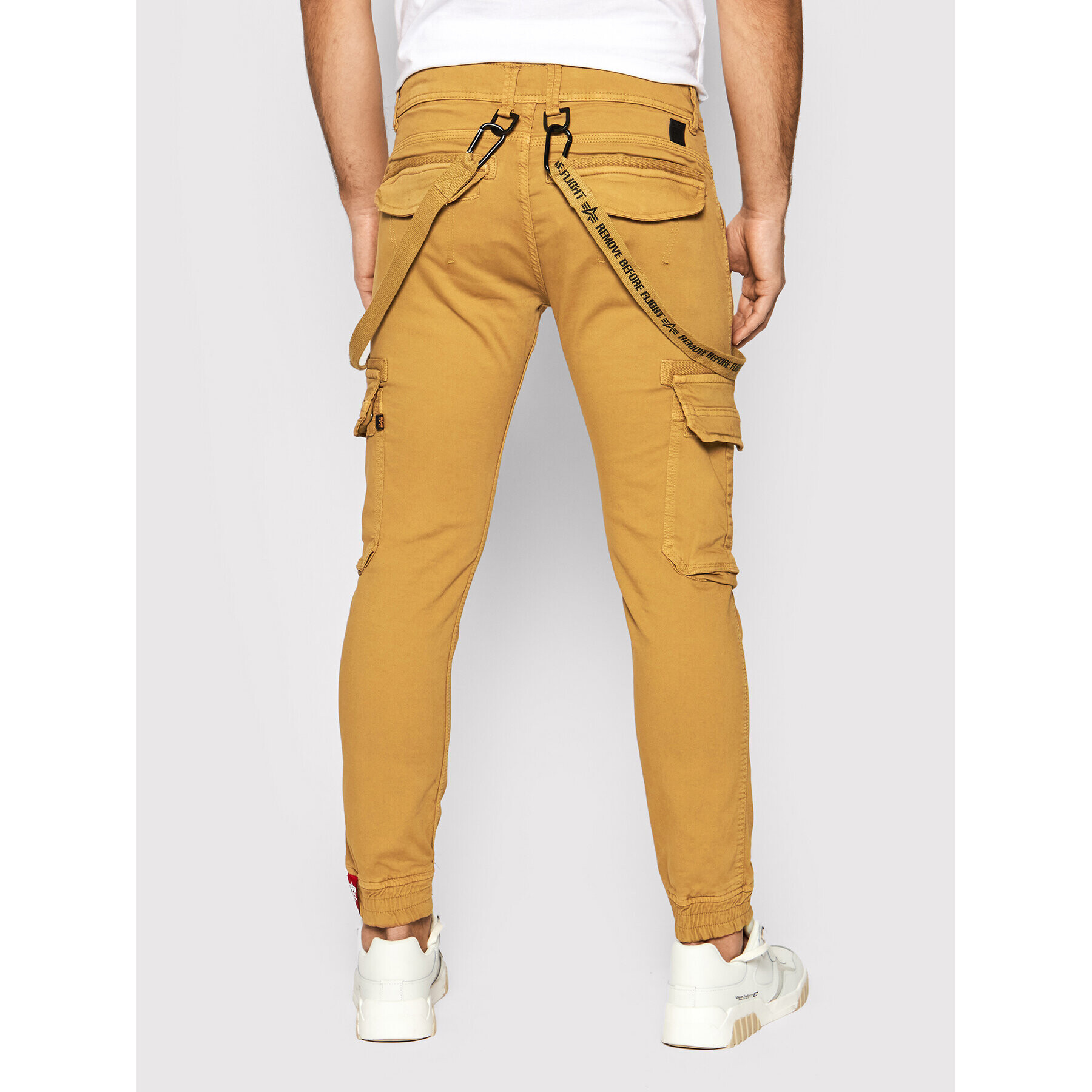 Alpha Industries Kalhoty z materiálu Utility 128202 Hnědá Slim Fit - Pepit.cz