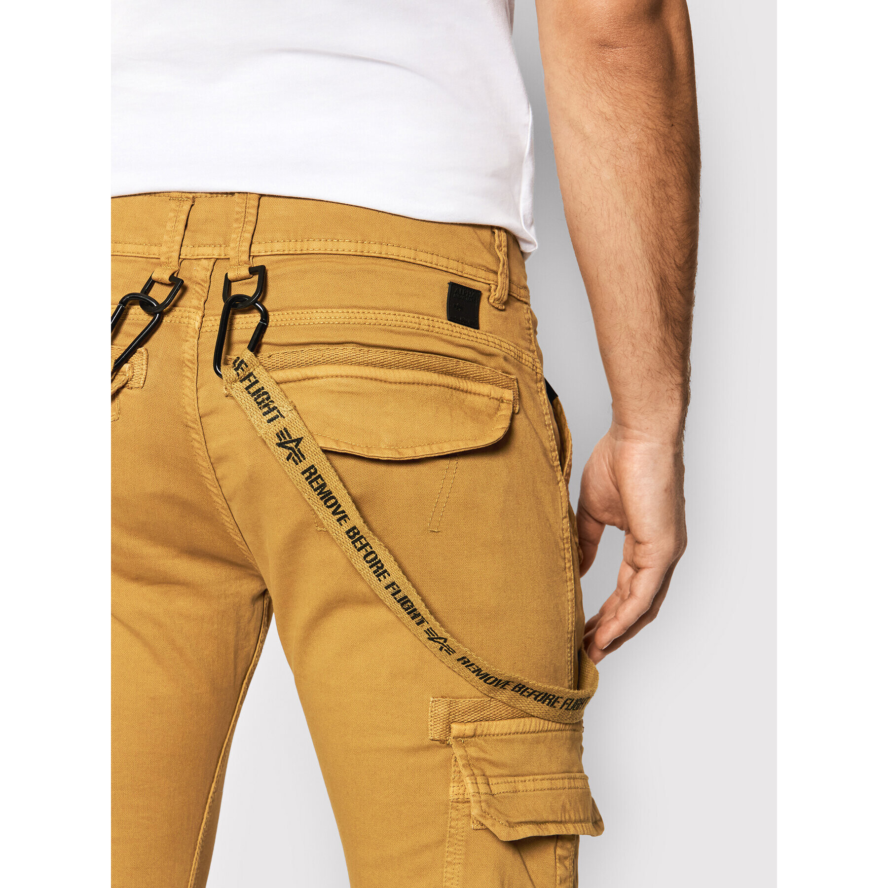 Alpha Industries Kalhoty z materiálu Utility 128202 Hnědá Slim Fit - Pepit.cz