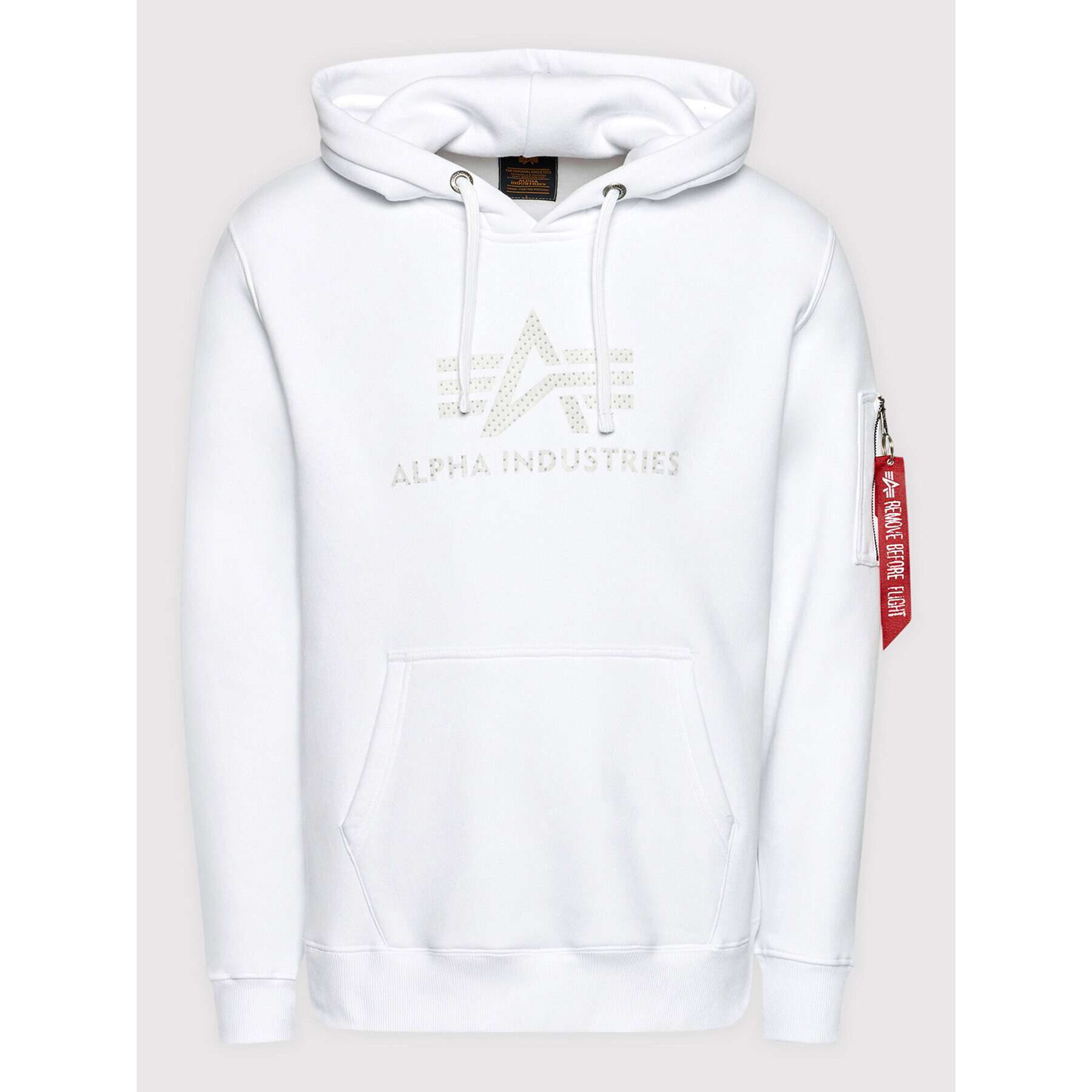 Alpha Industries Mikina 3D Logo 128341 Bílá Regular Fit - Pepit.cz