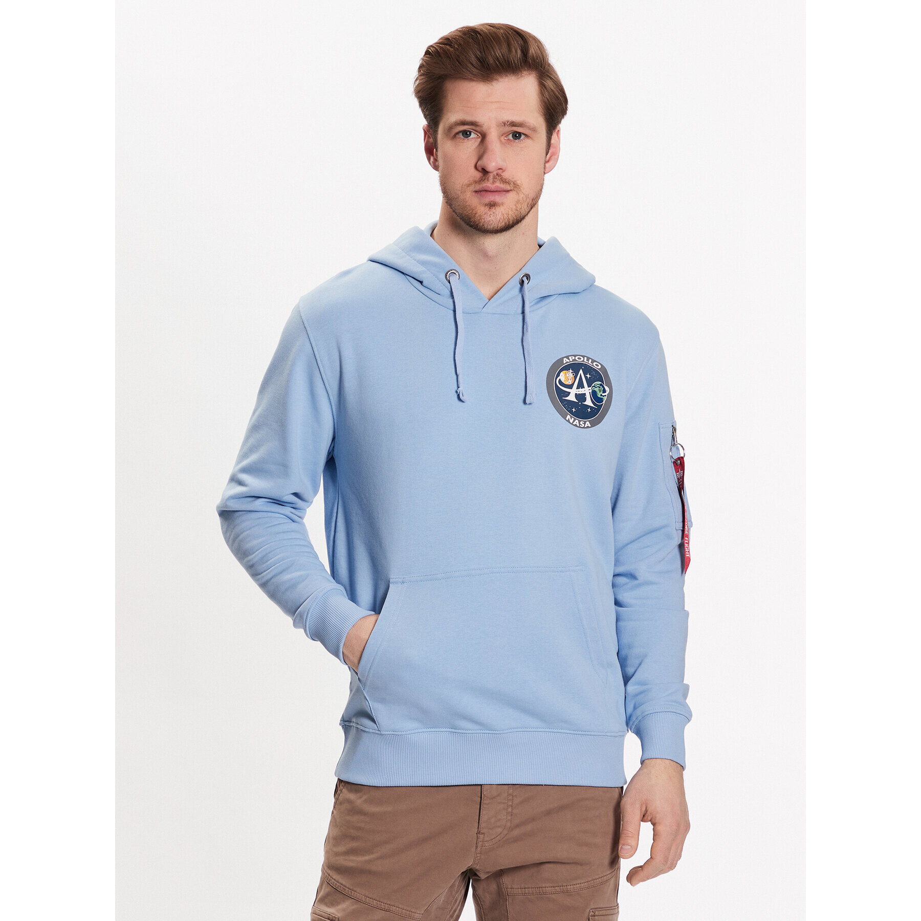 Alpha Industries Mikina Apollo Mission 106338 Modrá Regular Fit - Pepit.cz