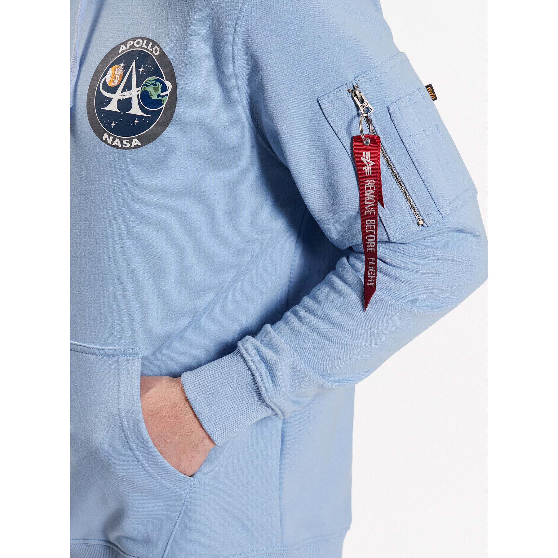 Alpha Industries Mikina Apollo Mission 106338 Modrá Regular Fit - Pepit.cz