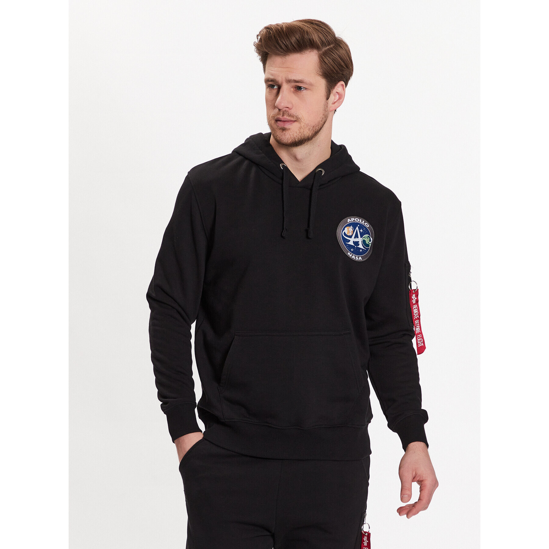 Alpha Industries Mikina Appolo Mission 106338 Černá Regular Fit - Pepit.cz