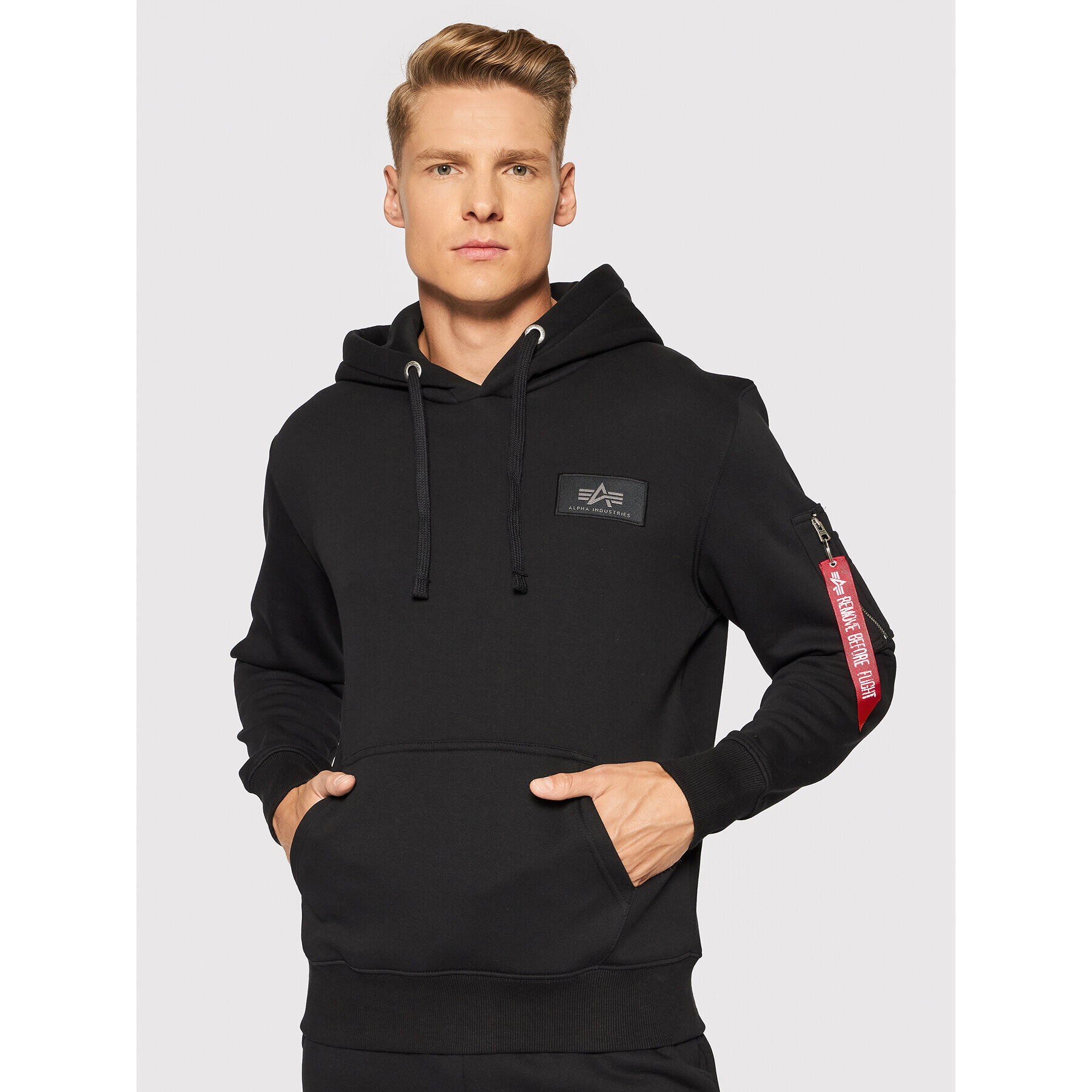 Alpha Industries Mikina Back Print 178318 Černá Regular Fit - Pepit.cz