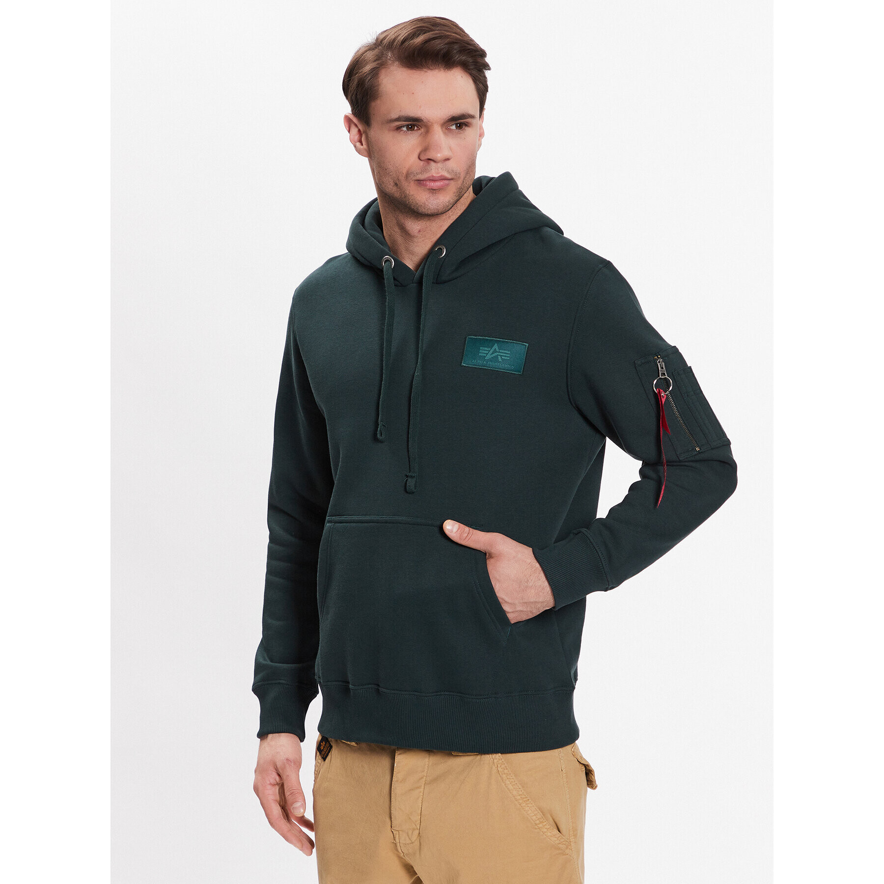 Alpha Industries Mikina Back Print 178318 Tmavomodrá Regular Fit - Pepit.cz