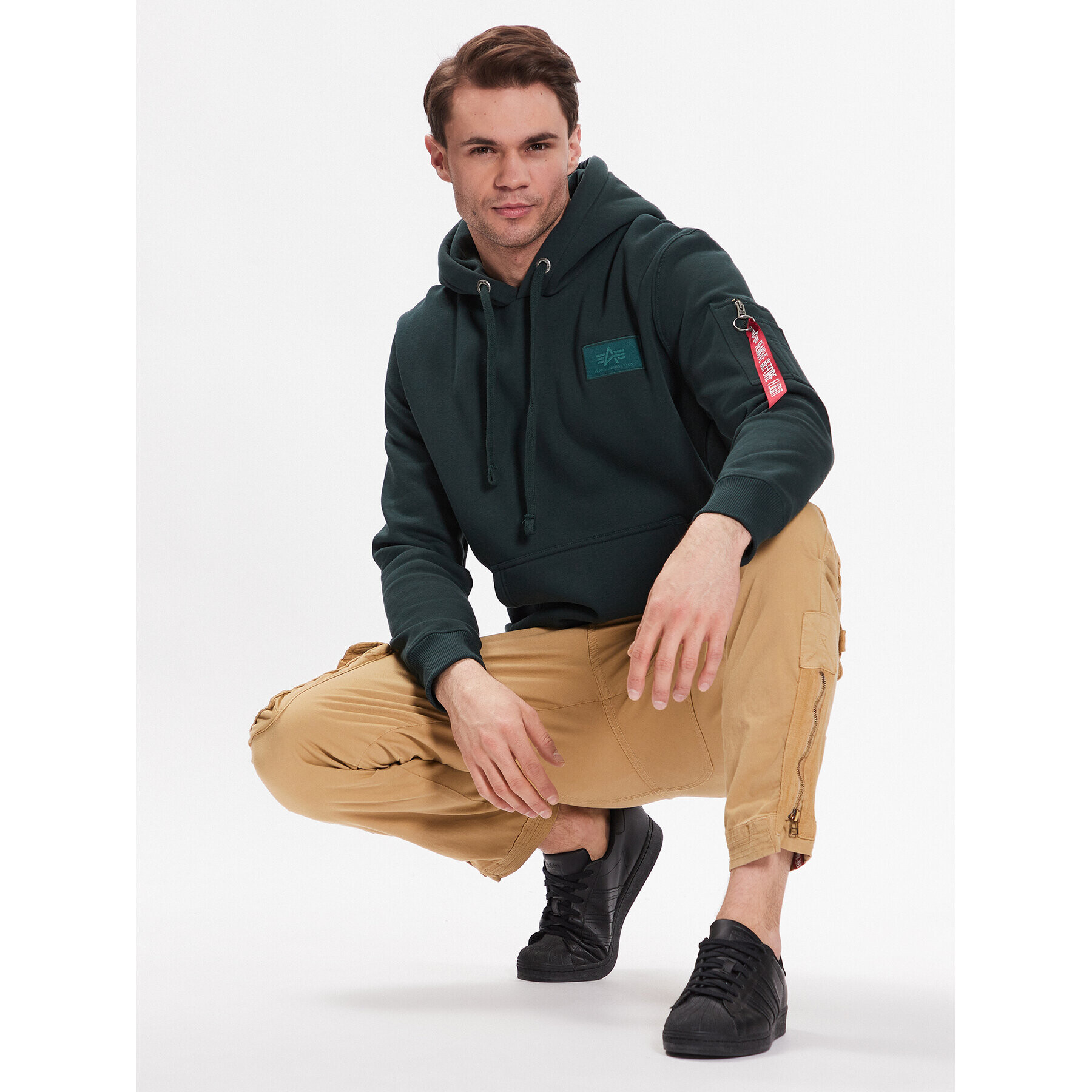 Alpha Industries Mikina Back Print 178318 Tmavomodrá Regular Fit - Pepit.cz