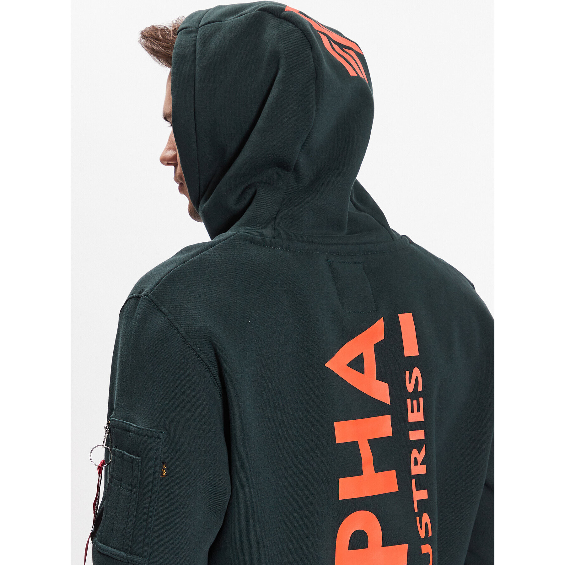 Alpha Industries Mikina Back Print 178318 Tmavomodrá Regular Fit - Pepit.cz