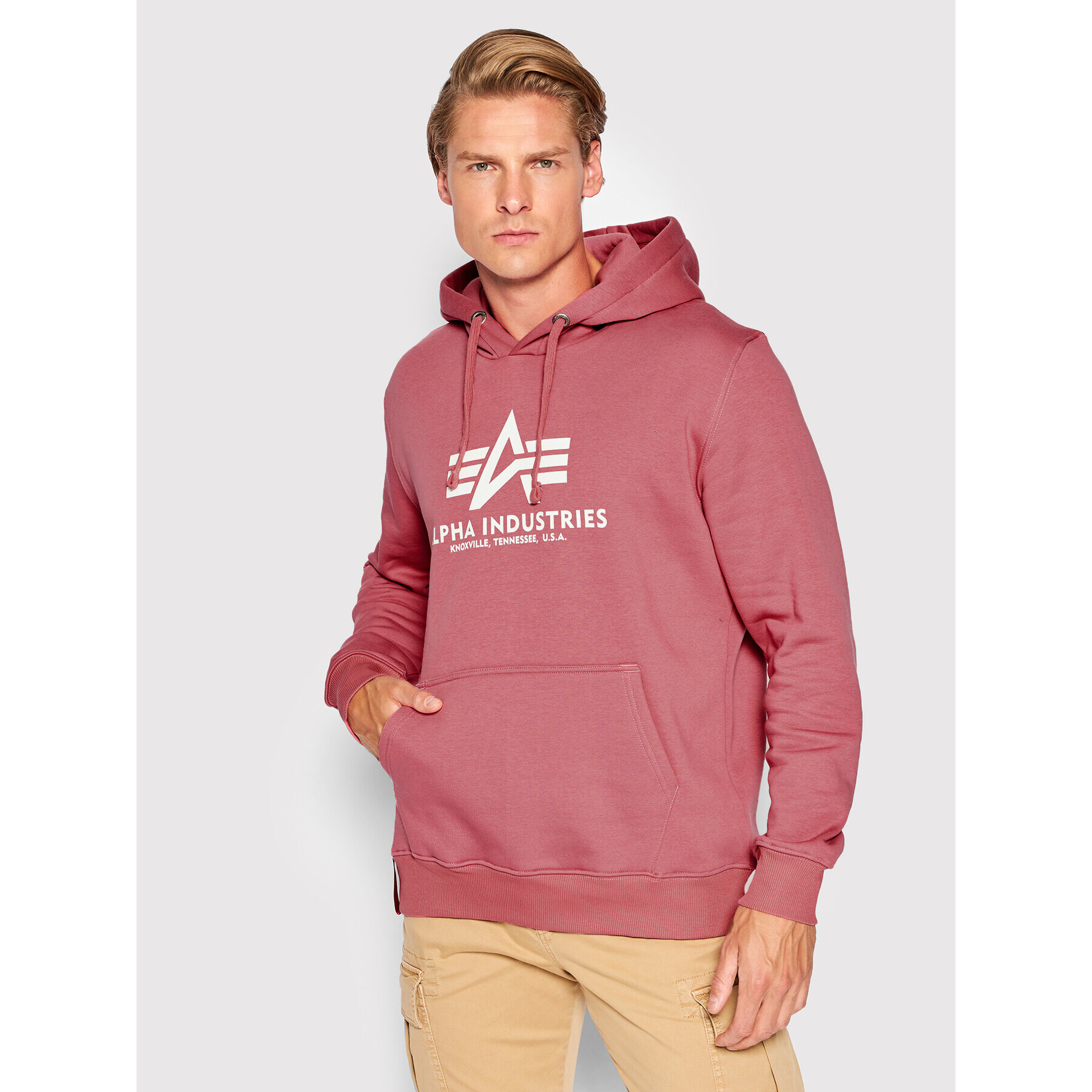 Alpha Industries Mikina Basic 178312 Růžová Regular Fit - Pepit.cz