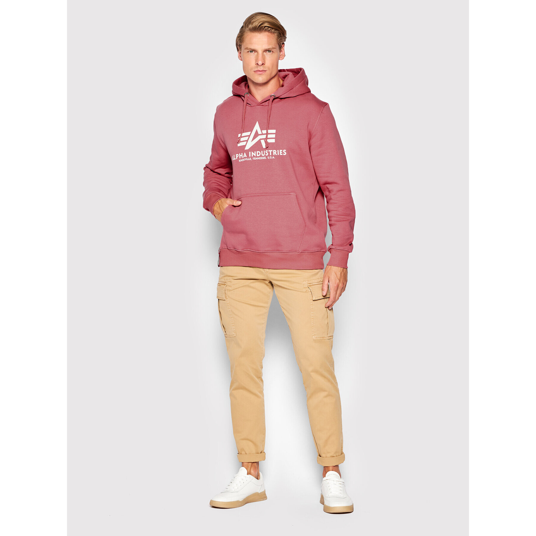 Alpha Industries Mikina Basic 178312 Růžová Regular Fit - Pepit.cz