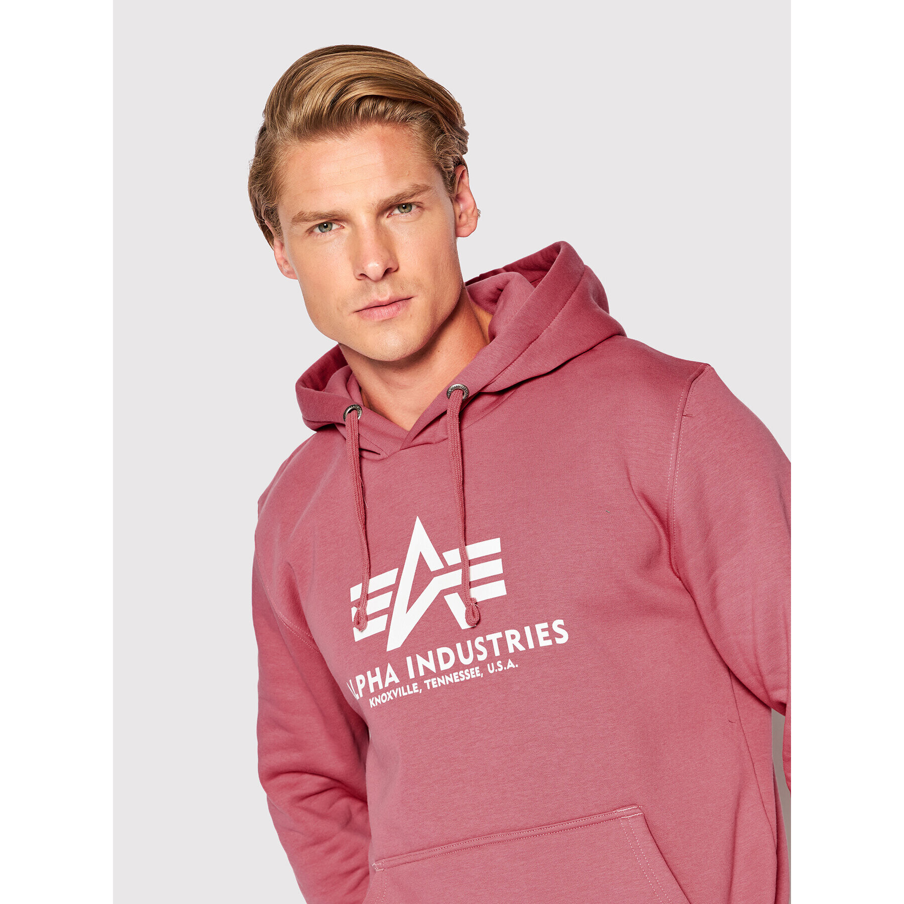 Alpha Industries Mikina Basic 178312 Růžová Regular Fit - Pepit.cz