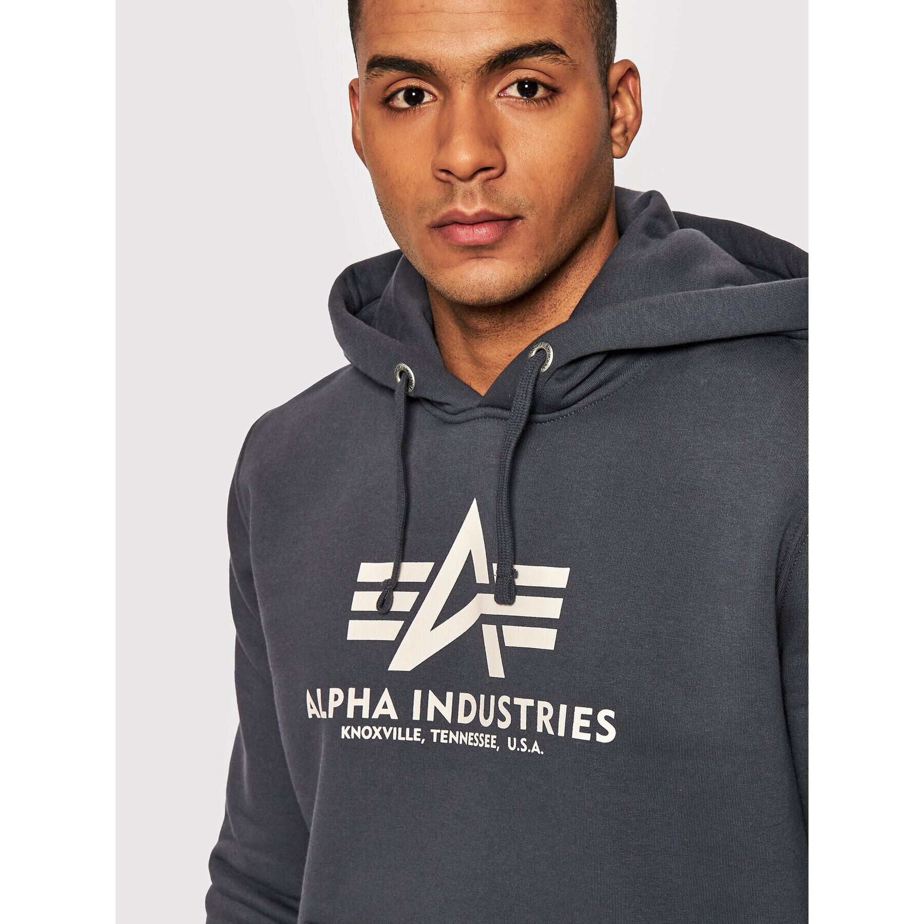 Alpha Industries Mikina Basic 178312 Šedá Regular Fit - Pepit.cz