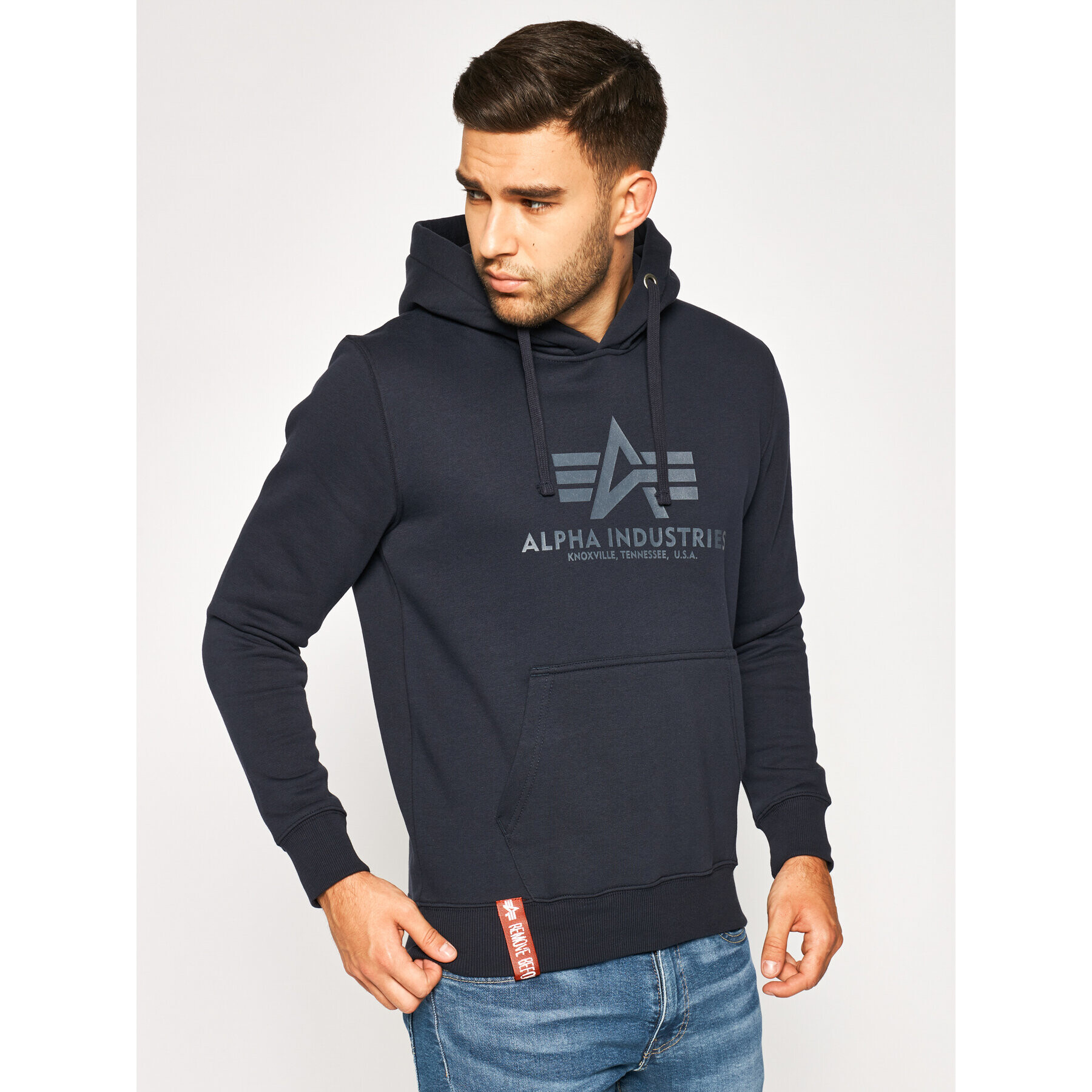 Alpha Industries Mikina Basic 178312 Tmavomodrá Regular Fit - Pepit.cz