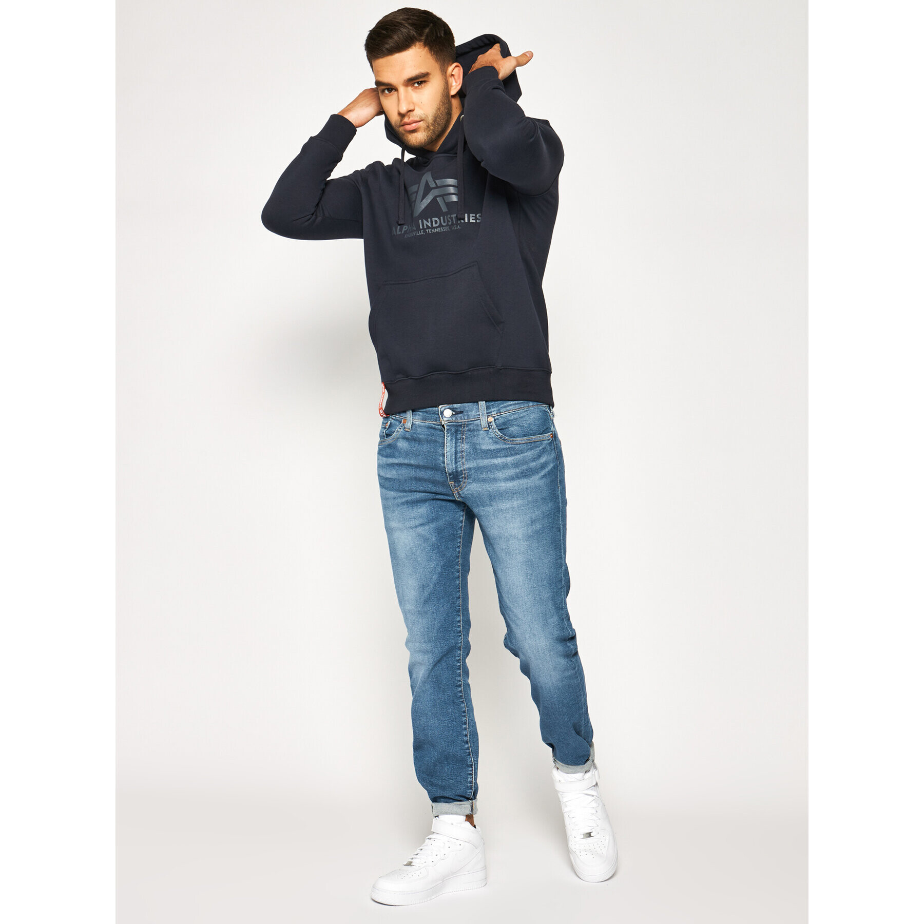 Alpha Industries Mikina Basic 178312 Tmavomodrá Regular Fit - Pepit.cz