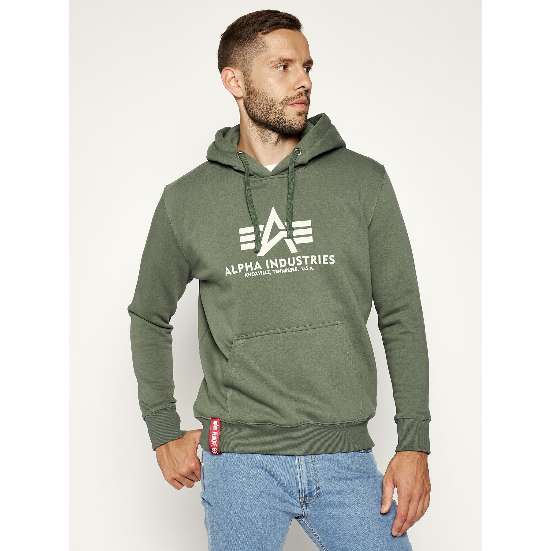 Alpha Industries Mikina Basic 178312 Zelená Regular Fit - Pepit.cz