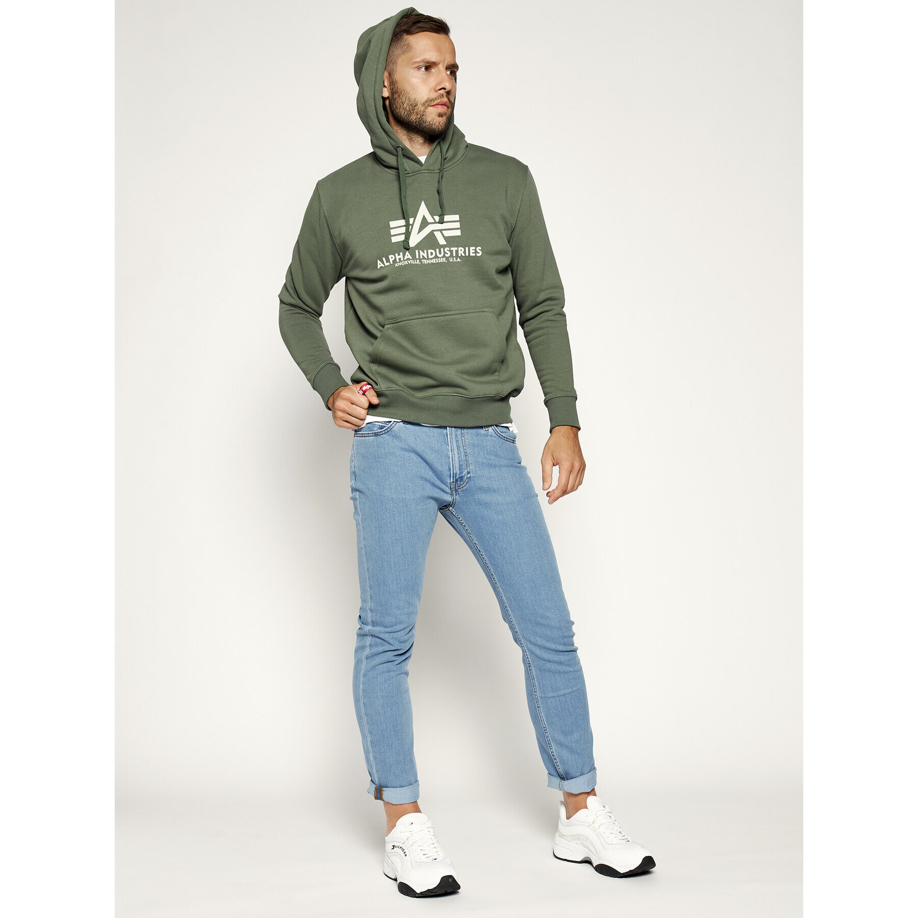 Alpha Industries Mikina Basic 178312 Zelená Regular Fit - Pepit.cz