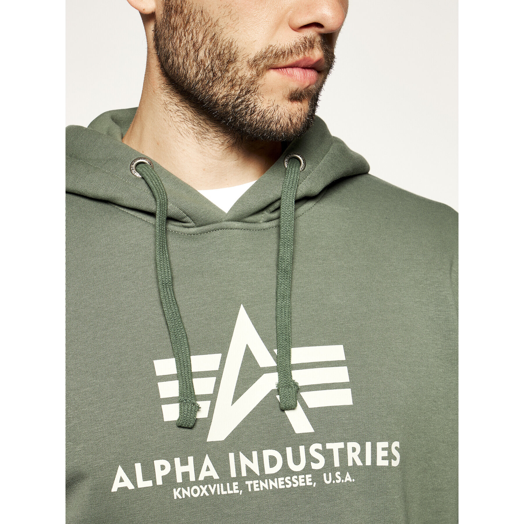 Alpha Industries Mikina Basic 178312 Zelená Regular Fit - Pepit.cz