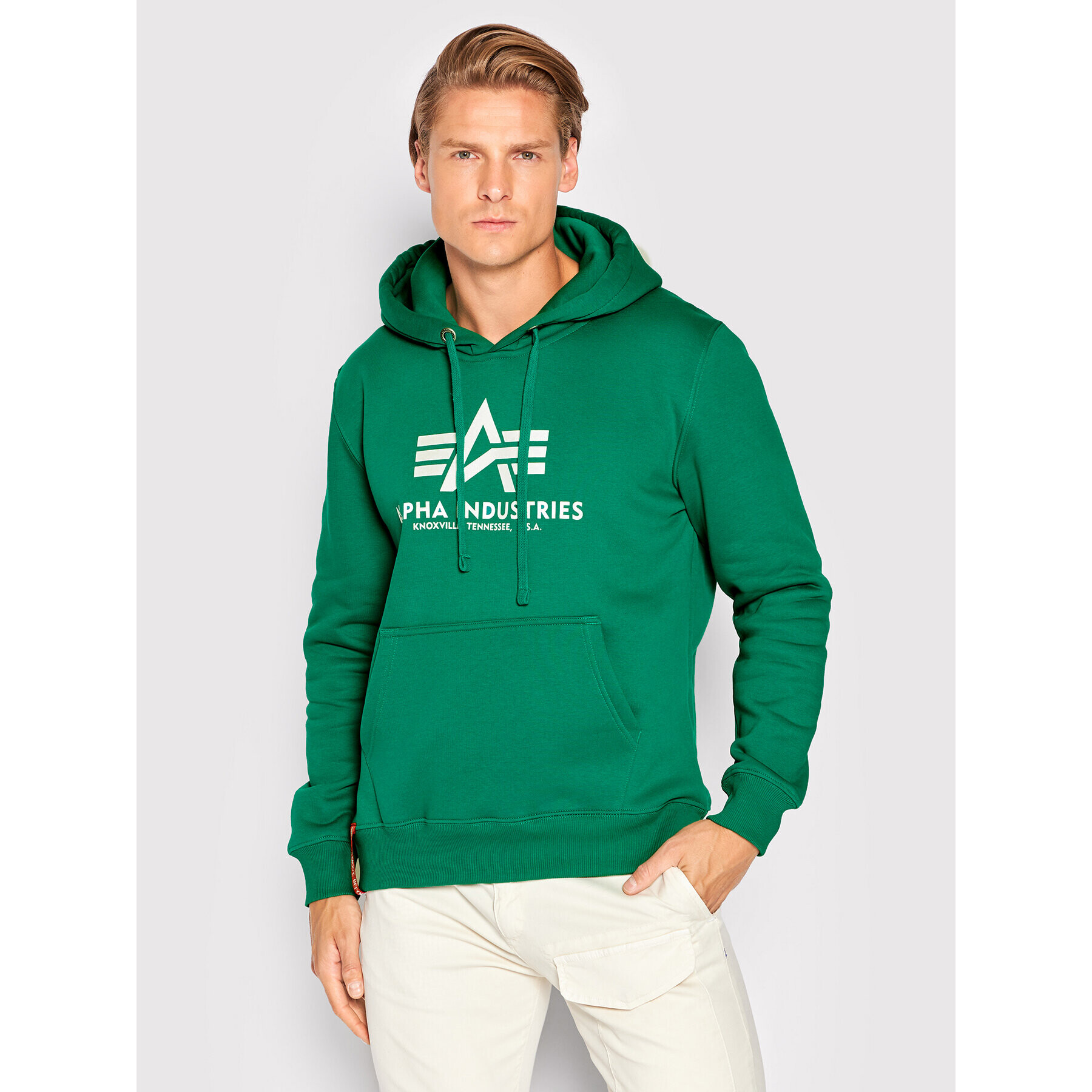 Alpha Industries Mikina Basic 178312 Zelená Regular Fit - Pepit.cz