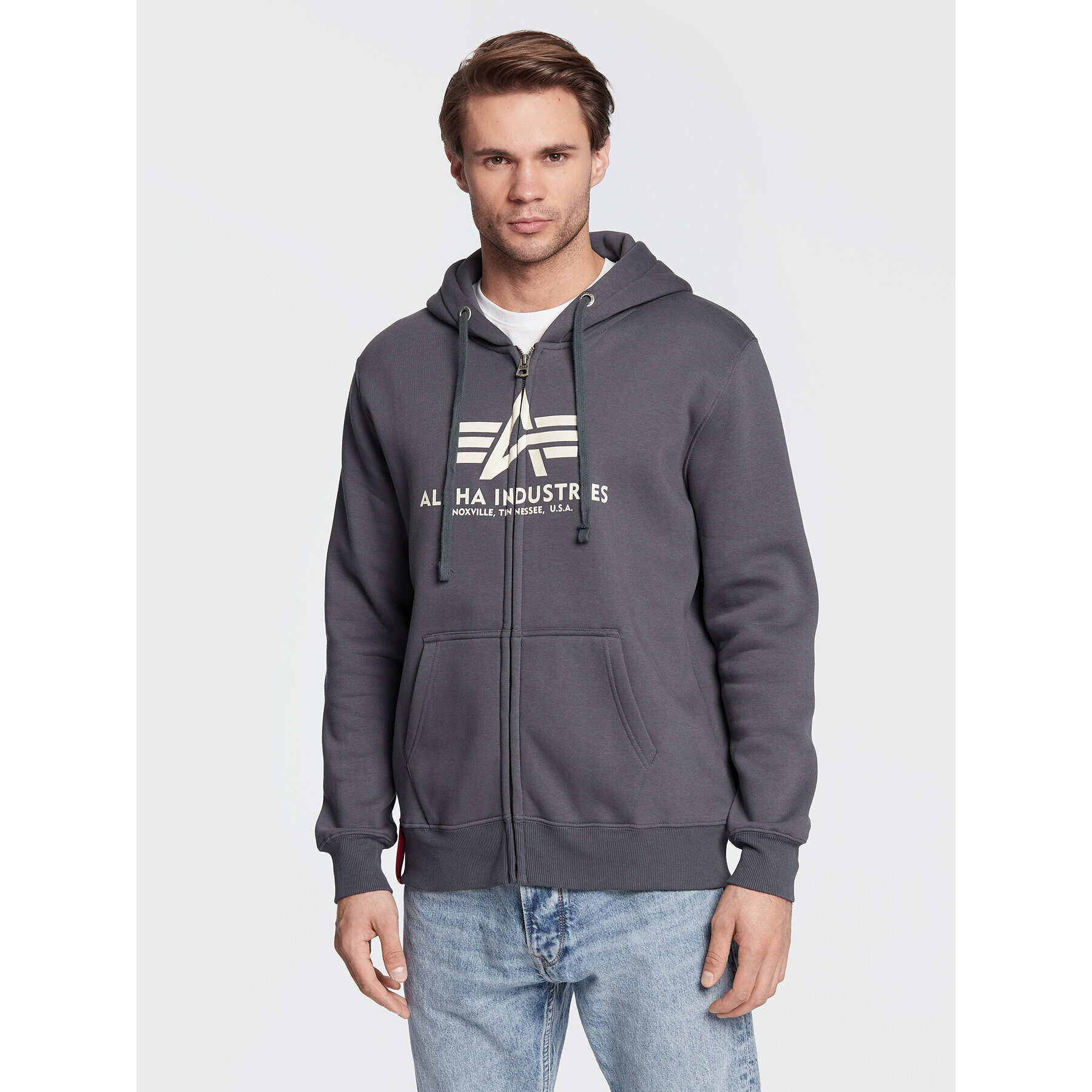 Alpha Industries Mikina Basic 178325 Šedá Regular Fit - Pepit.cz