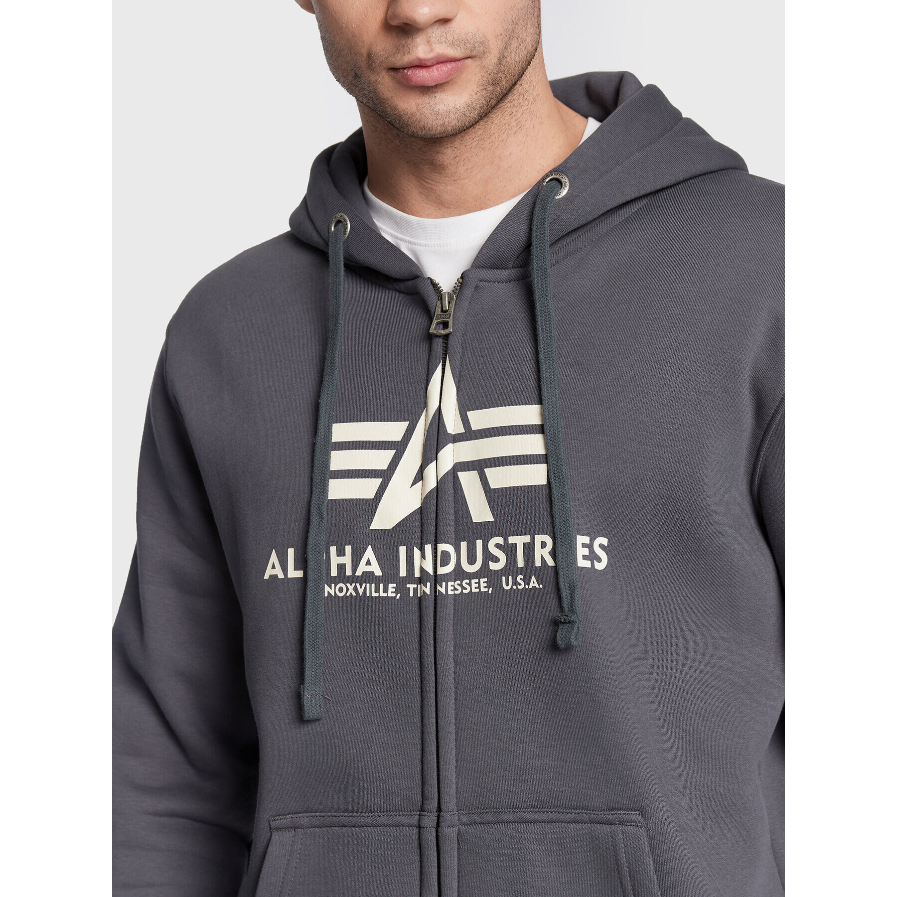 Alpha Industries Mikina Basic 178325 Šedá Regular Fit - Pepit.cz