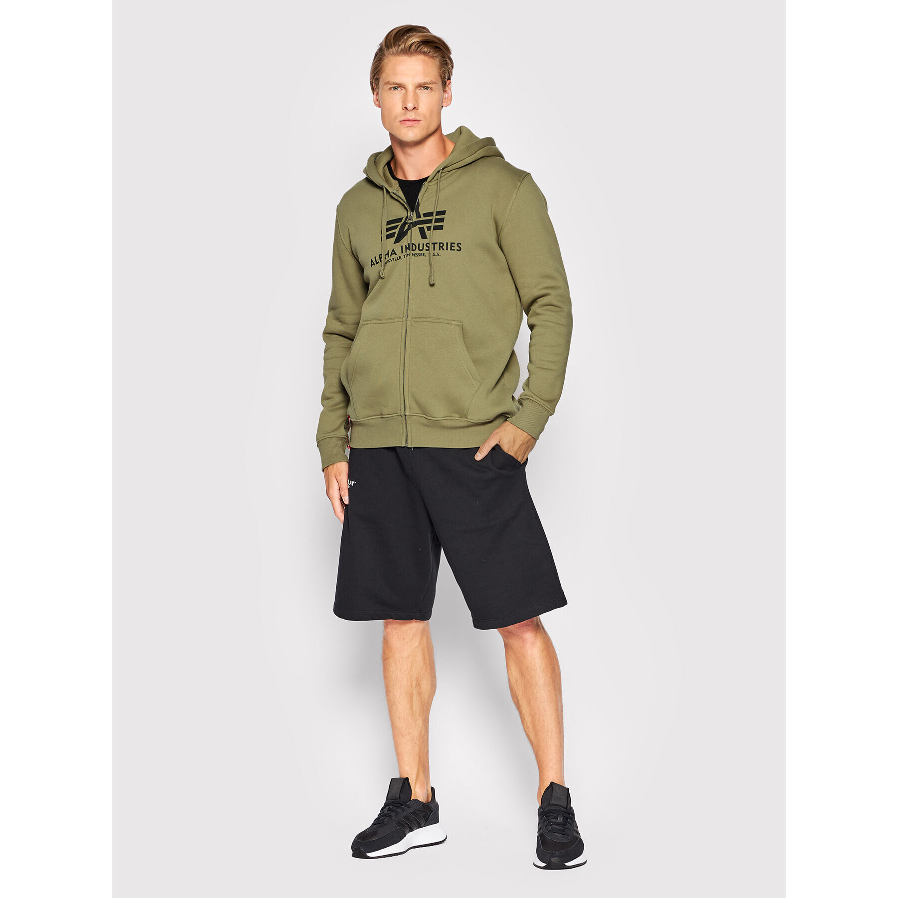 Alpha Industries Mikina Basic 178325 Zelená Regular Fit - Pepit.cz