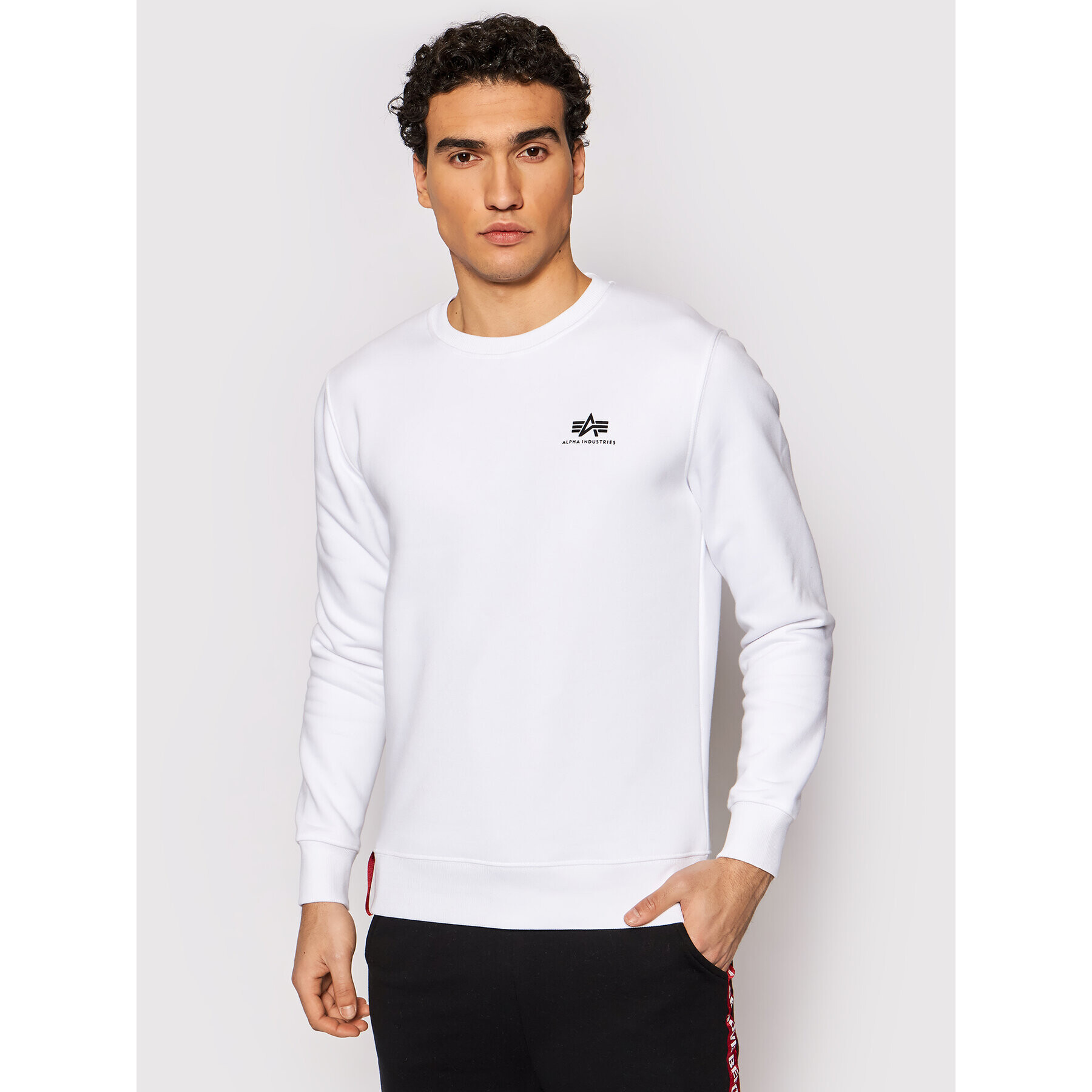 Alpha Industries Mikina Basic 188307 Bílá Regular Fit - Pepit.cz