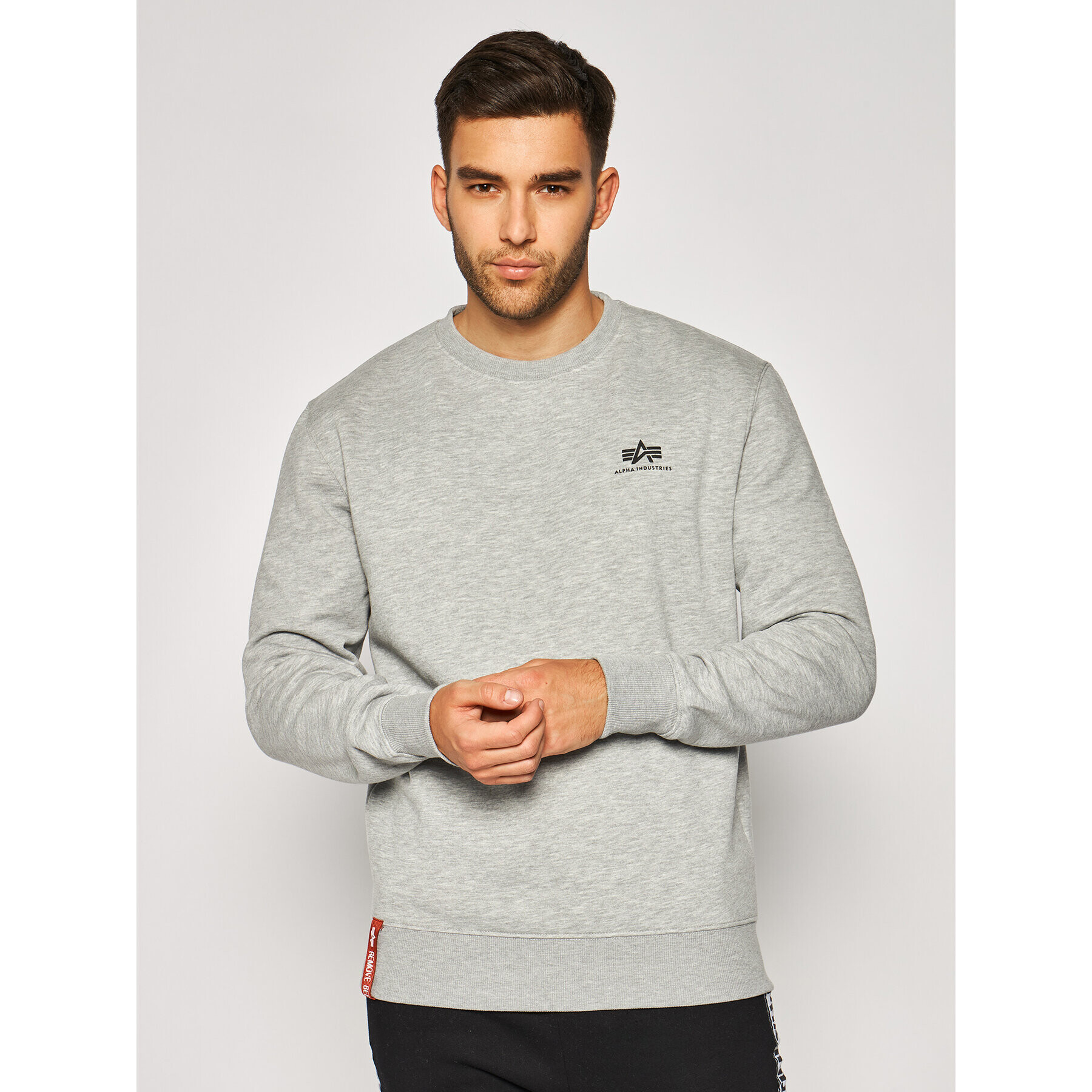 Alpha Industries Mikina Basic 188307 Šedá Regular Fit - Pepit.cz