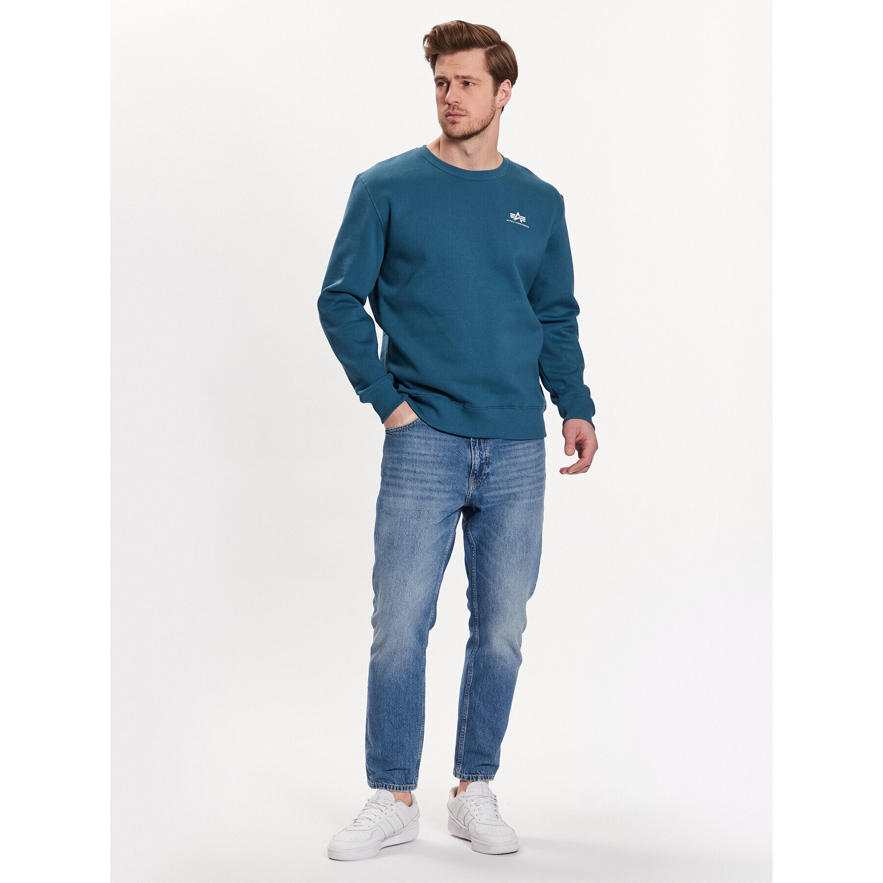 Alpha Industries Mikina Basic 188307 Tmavomodrá Regular Fit - Pepit.cz