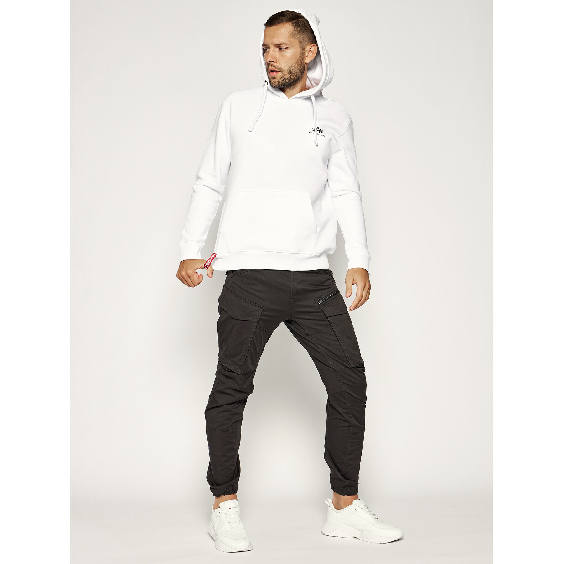 Alpha Industries Mikina Basic 196318 Bílá Regular Fit - Pepit.cz