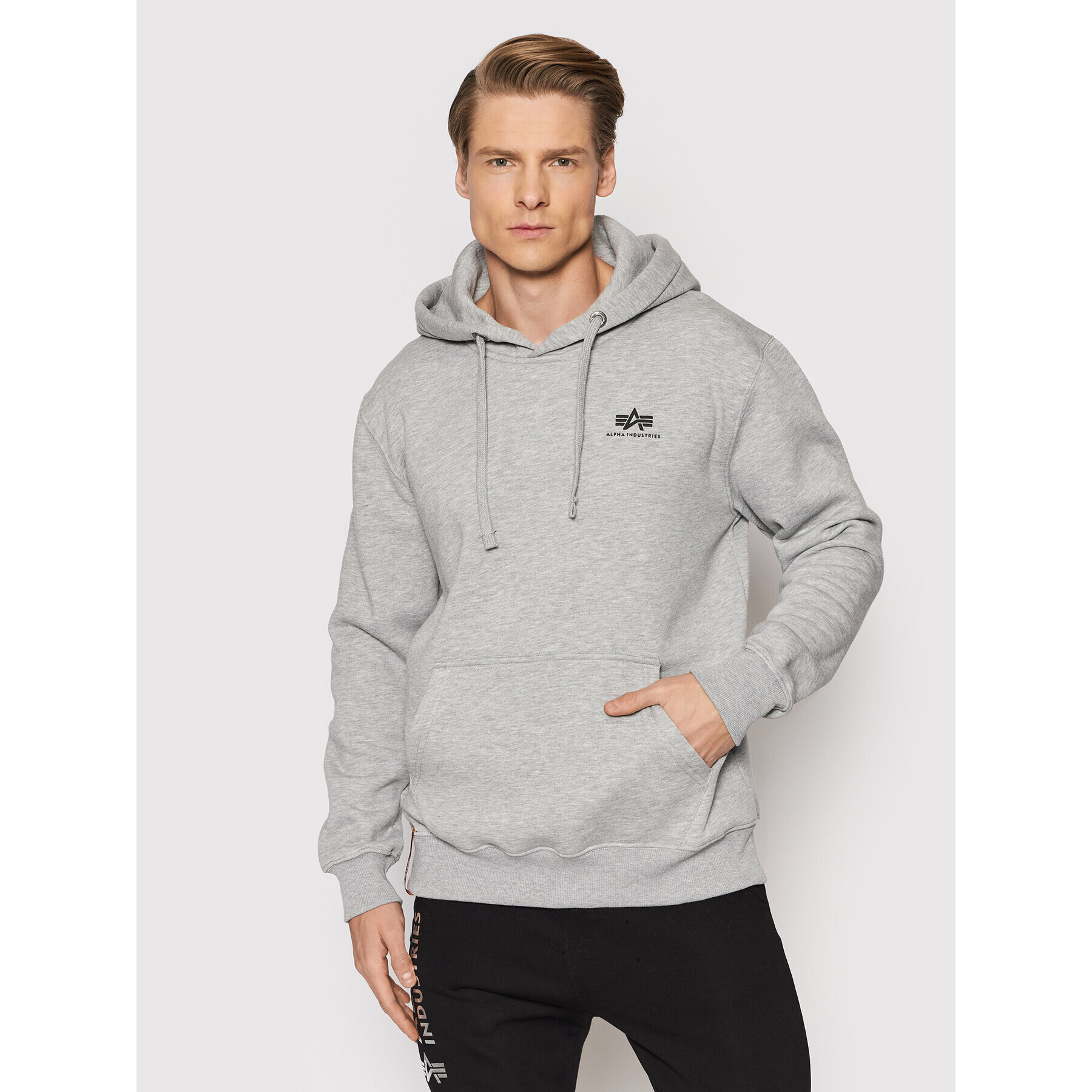 Alpha Industries Mikina Basic 196318 Šedá Regular Fit - Pepit.cz