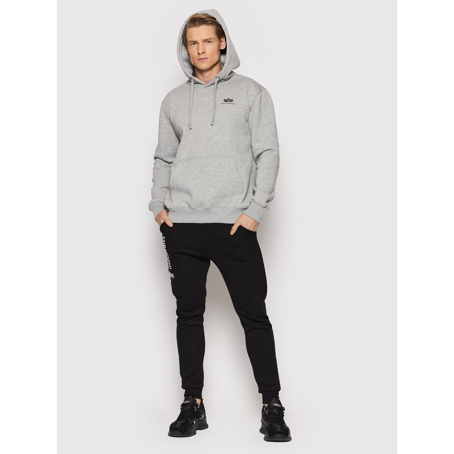 Alpha Industries Mikina Basic 196318 Šedá Regular Fit - Pepit.cz