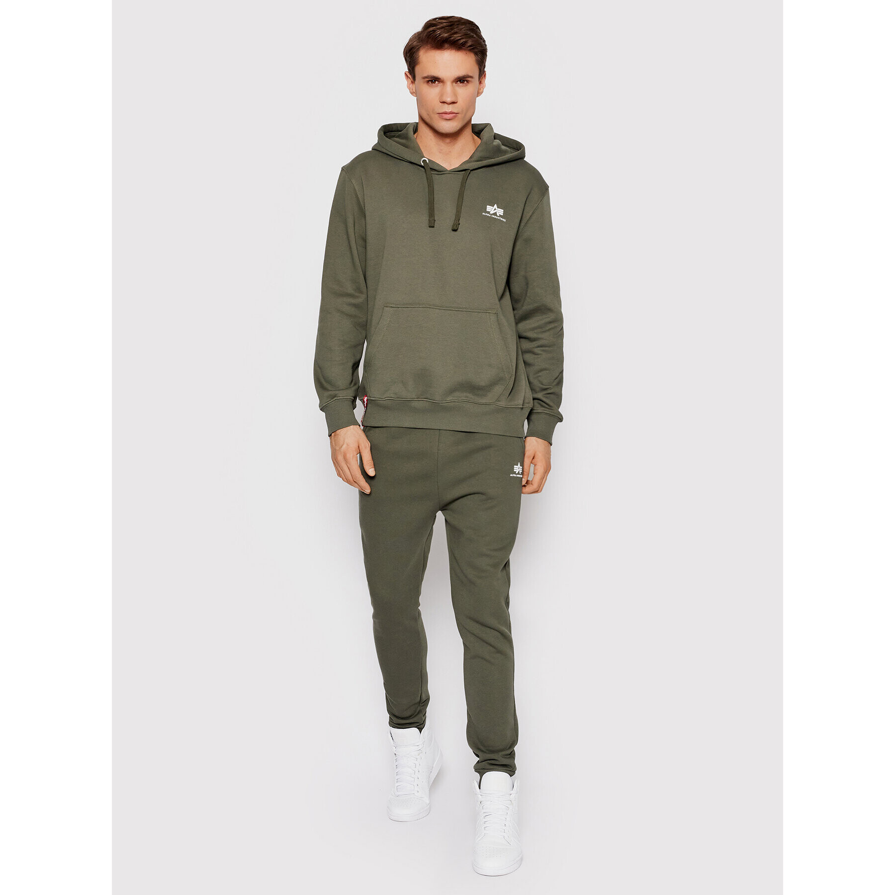 Alpha Industries Mikina Basic 196318 Zelená Regular Fit - Pepit.cz