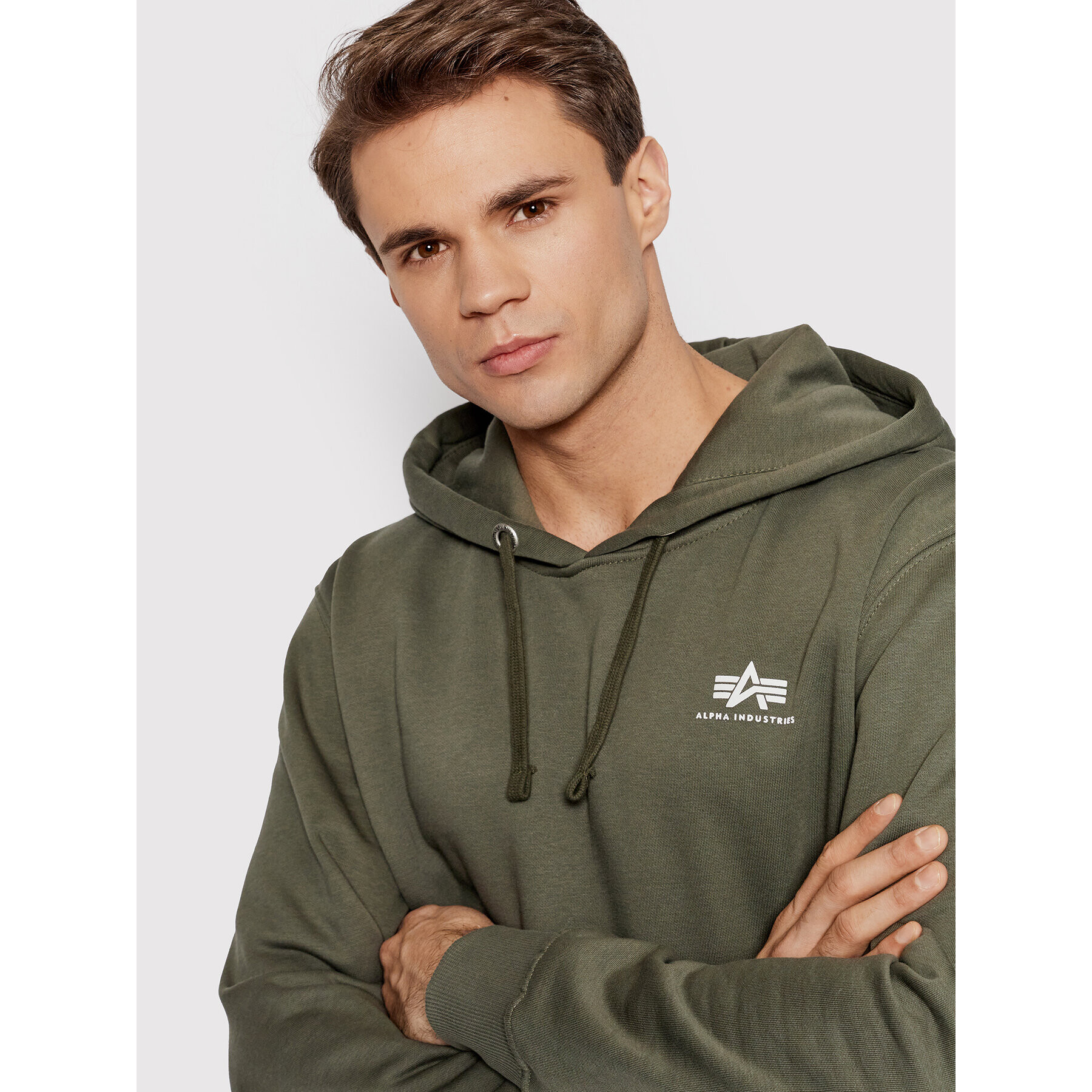 Alpha Industries Mikina Basic 196318 Zelená Regular Fit - Pepit.cz