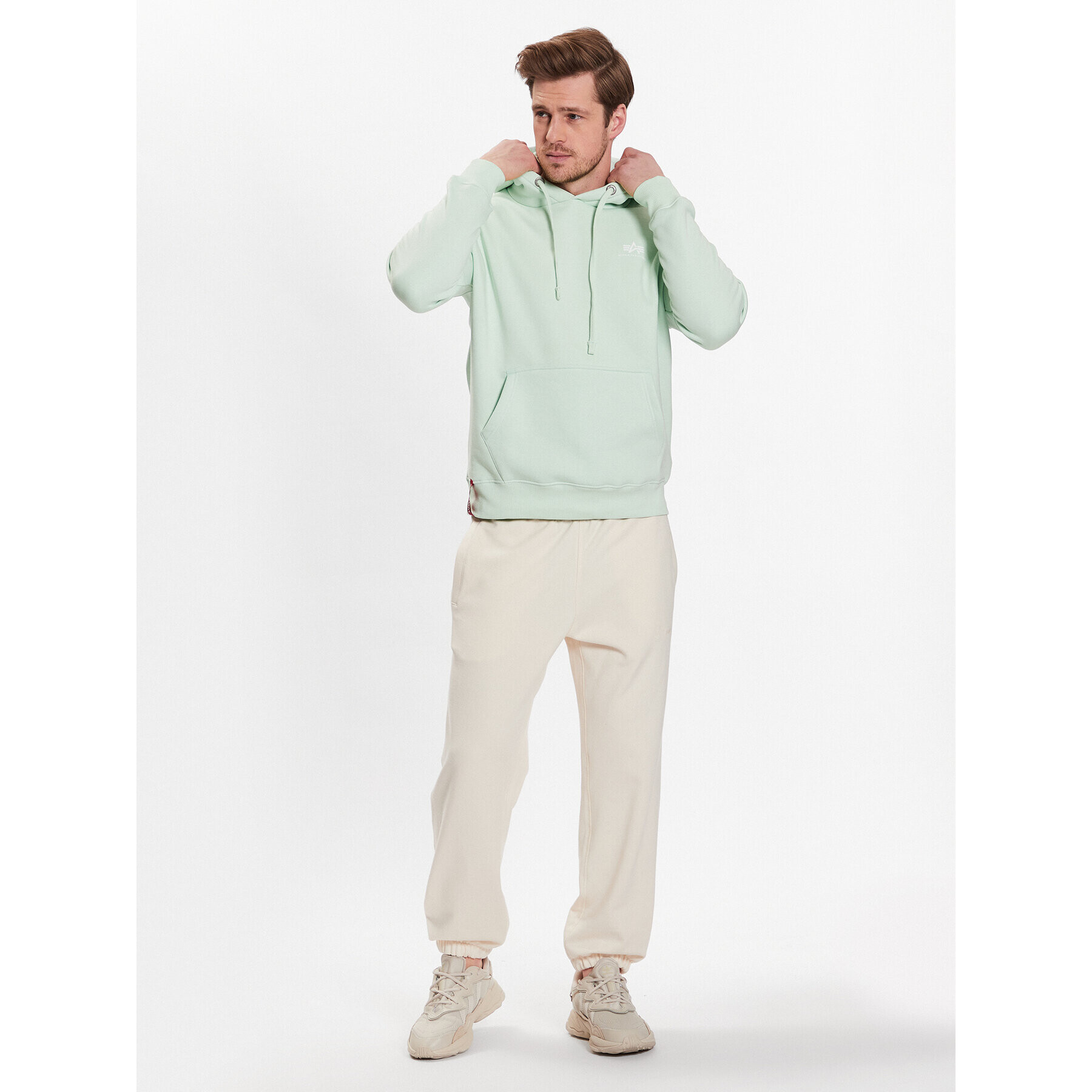 Alpha Industries Mikina Basic 196318 Zelená Regular Fit - Pepit.cz