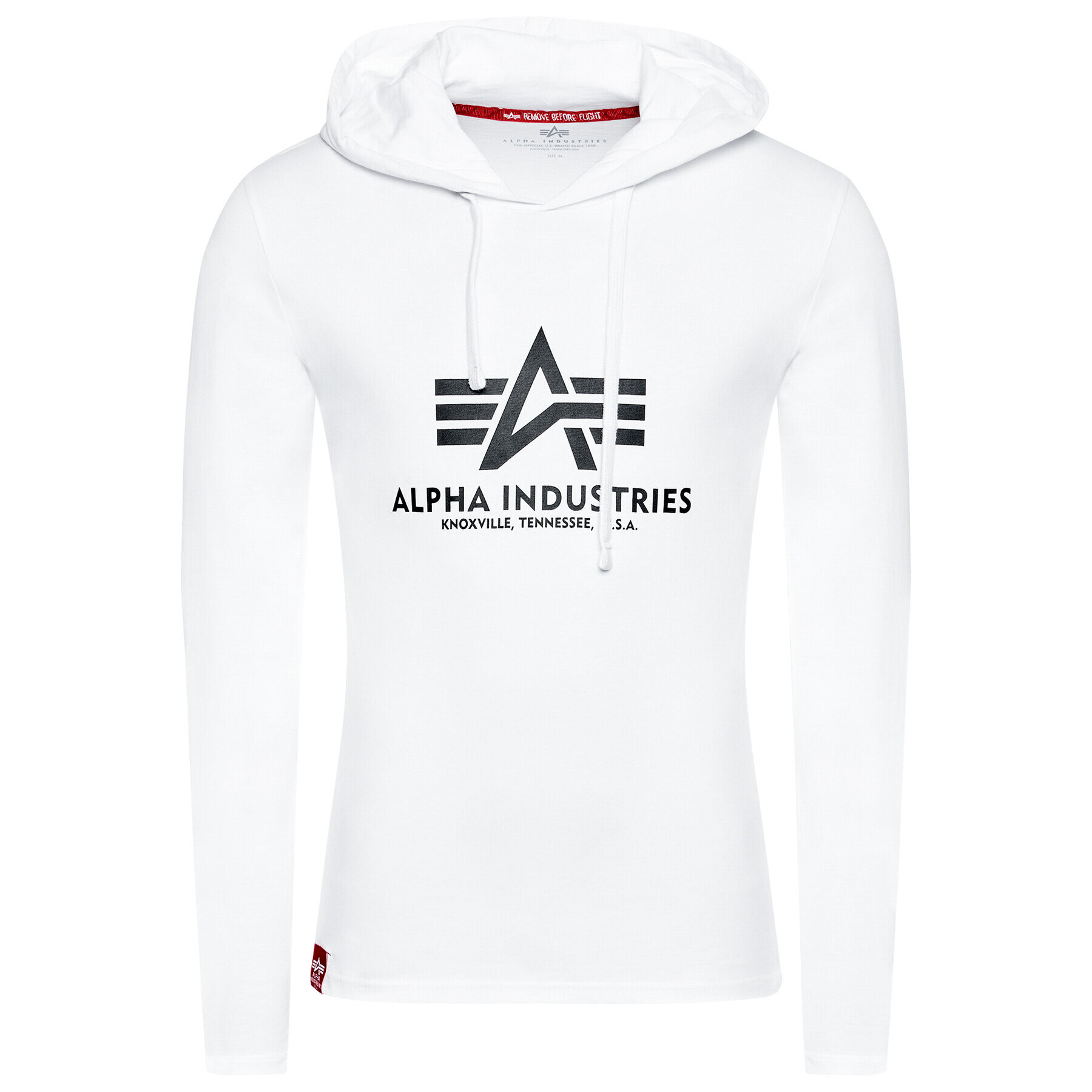 Alpha Industries Mikina Basic Hooded Heavy Ls 116572 Bílá Slim Fit - Pepit.cz