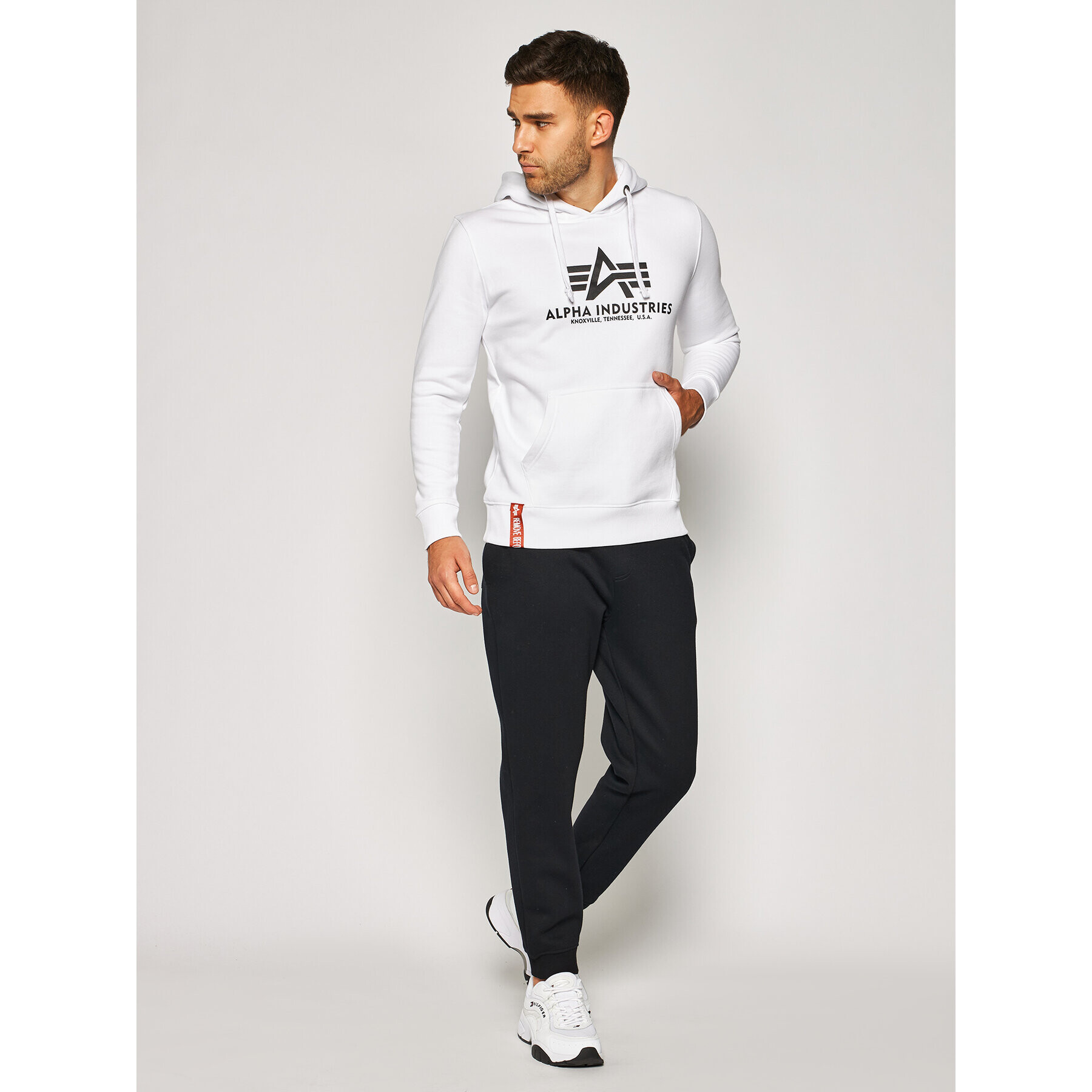 Alpha Industries Mikina Basic Hoody 178312 Bílá Regular Fit - Pepit.cz