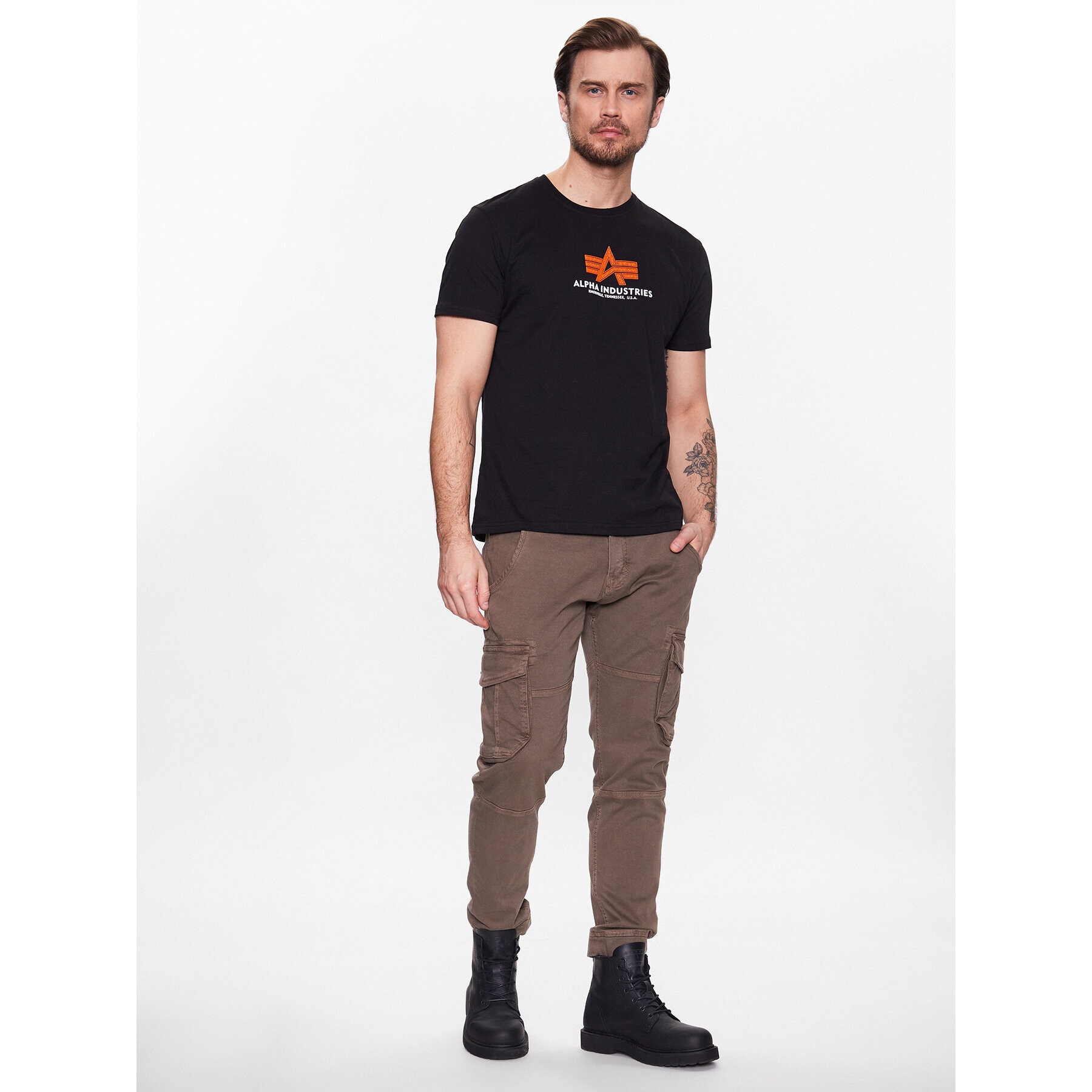 Alpha Industries T-Shirt Basic 100501RB Černá Regular Fit - Pepit.cz