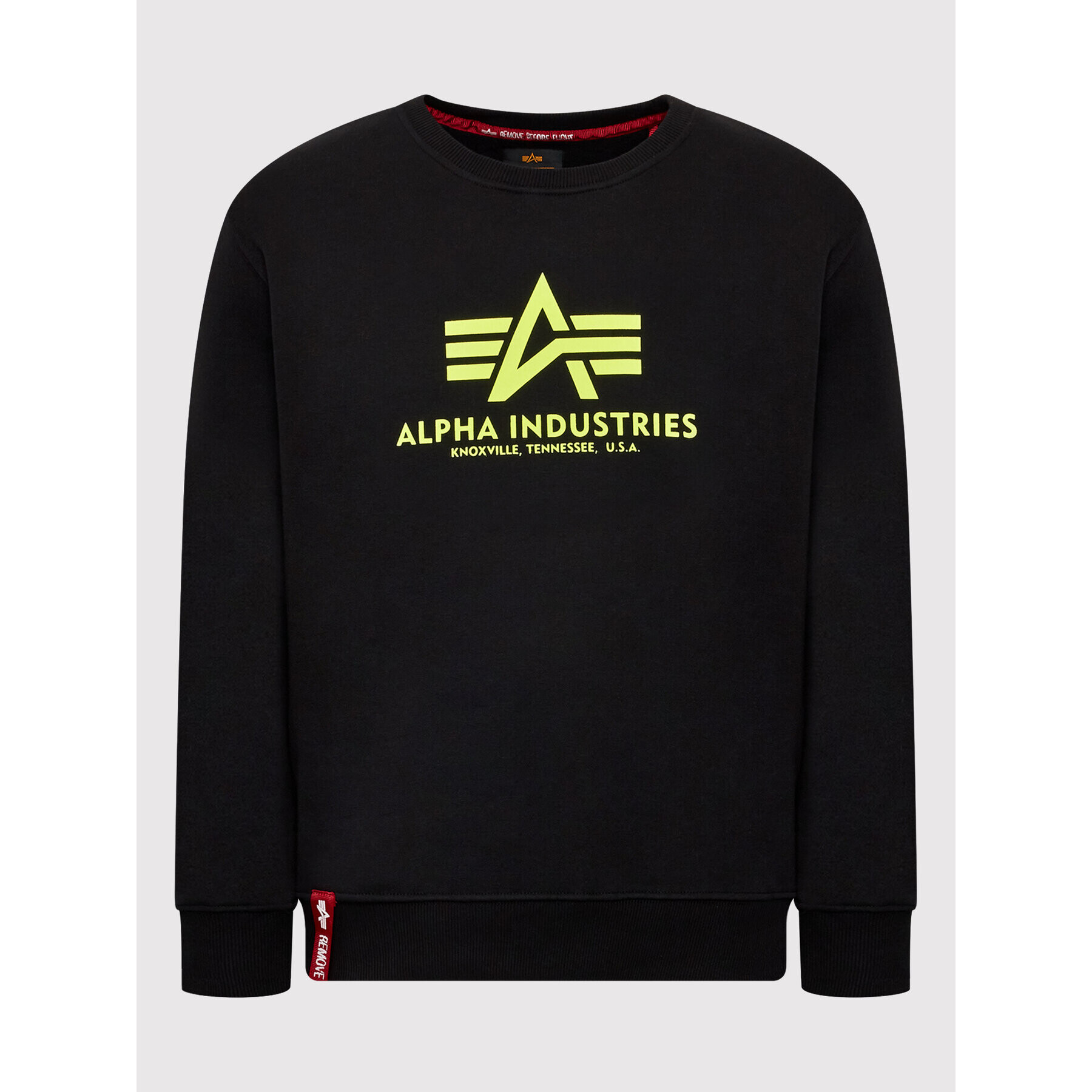 Alpha Industries Mikina Basic Neon Print 178302NP Černá Regular Fit - Pepit.cz