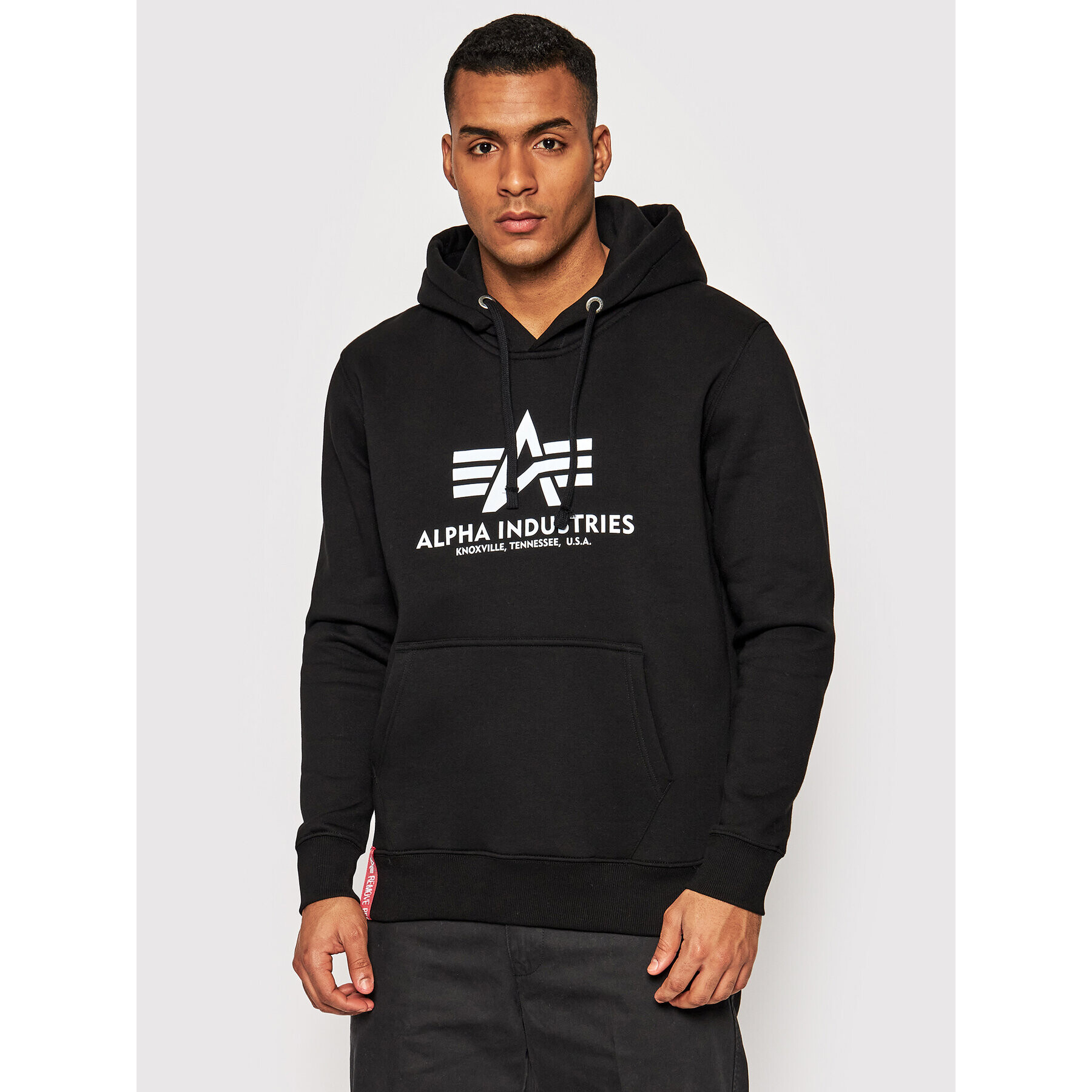 Alpha Industries Mikina Basic Reflective Print 178312RP Černá Regular Fit - Pepit.cz