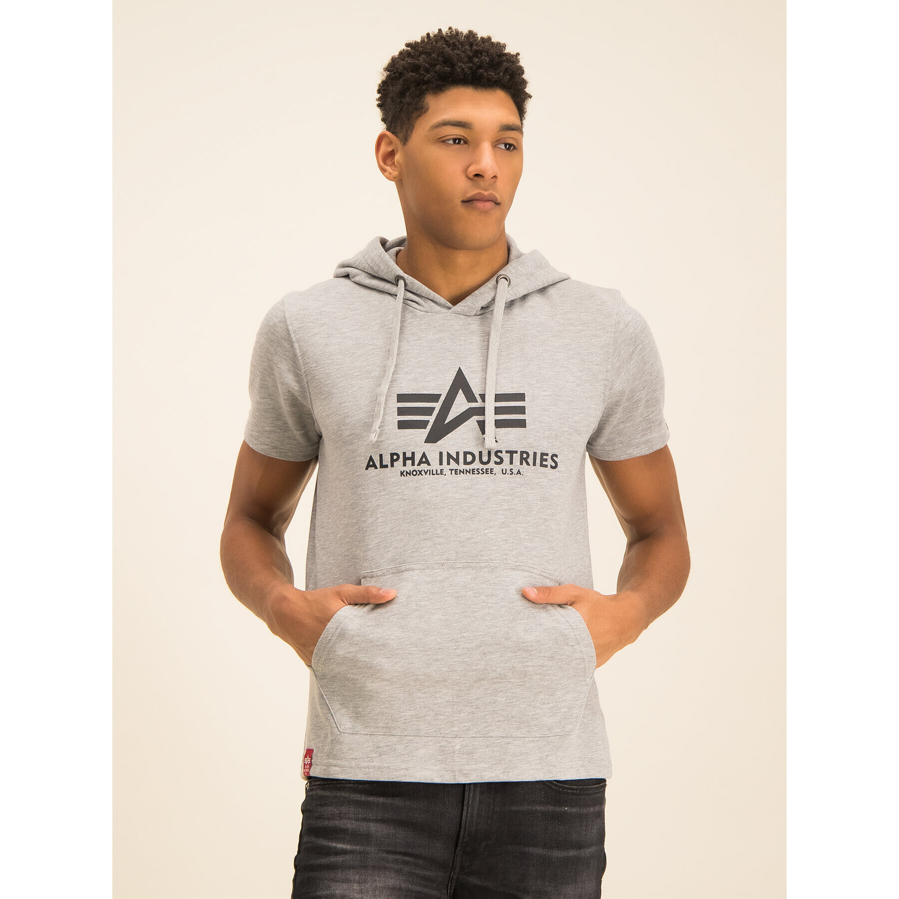 Alpha Industries Mikina Basic T Hooded 126507 Šedá Regular Fit - Pepit.cz