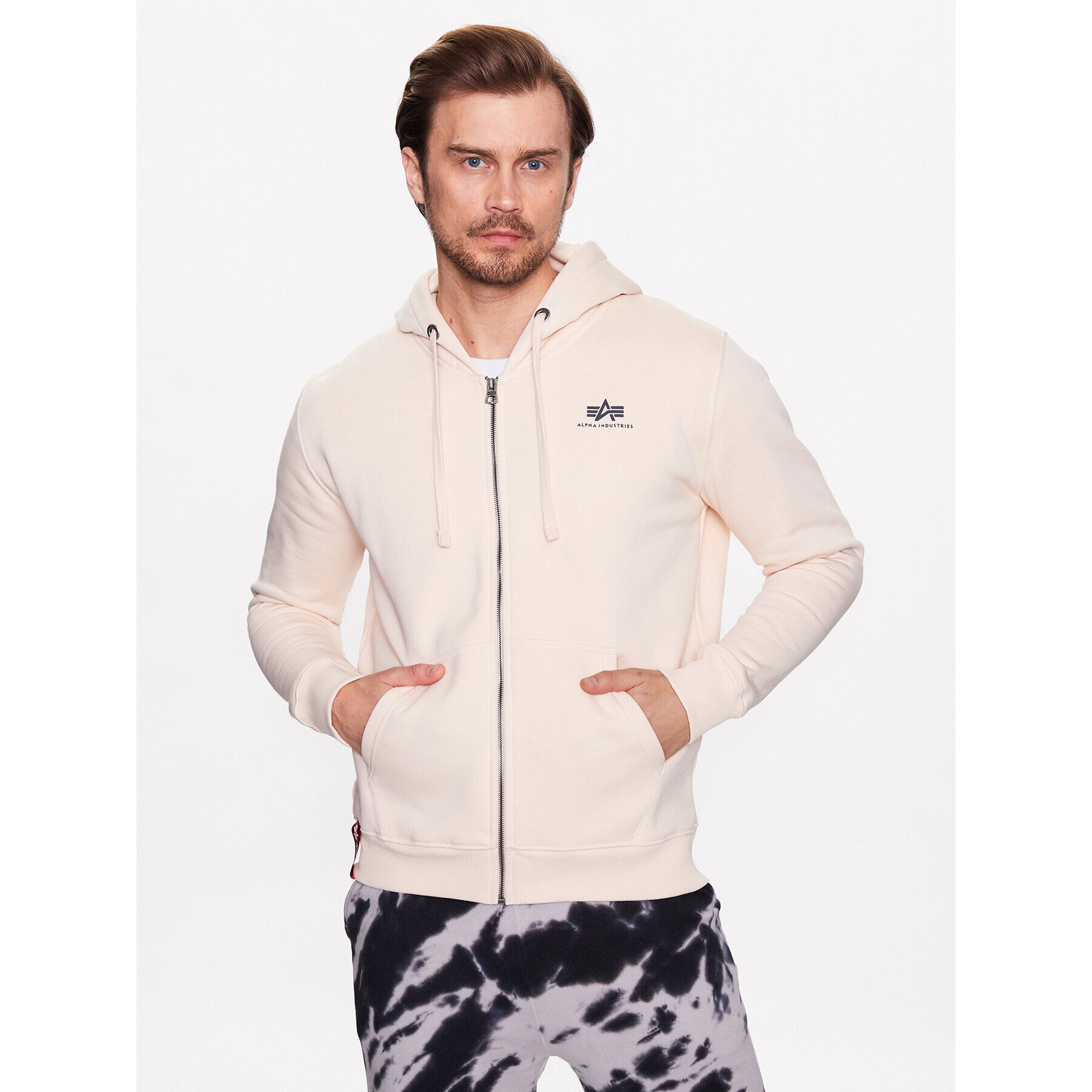 Alpha Industries Mikina Basic Zip 118342 Béžová Regular Fit - Pepit.cz