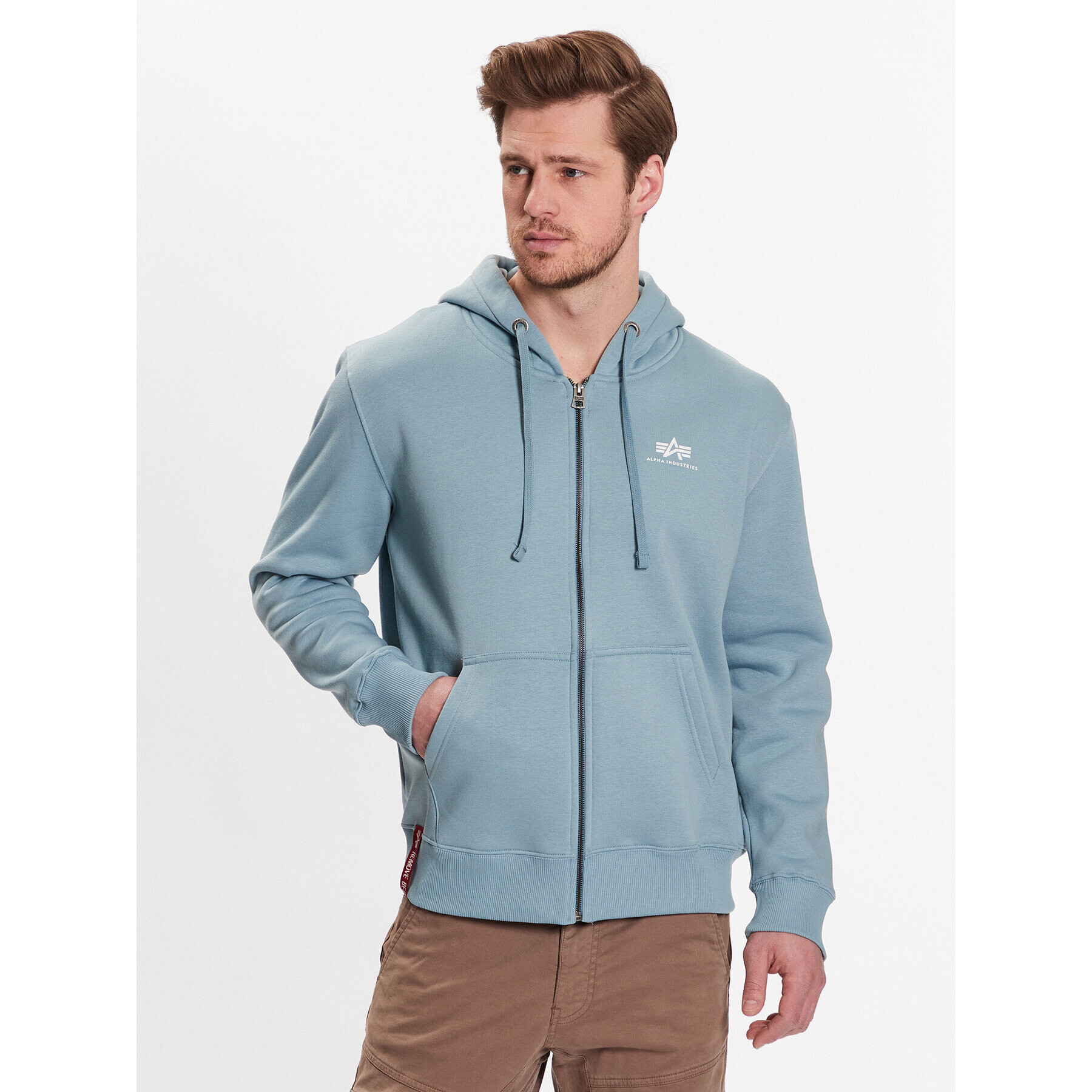 Alpha Industries Mikina Basic Zip 118342 Modrá Regular Fit - Pepit.cz