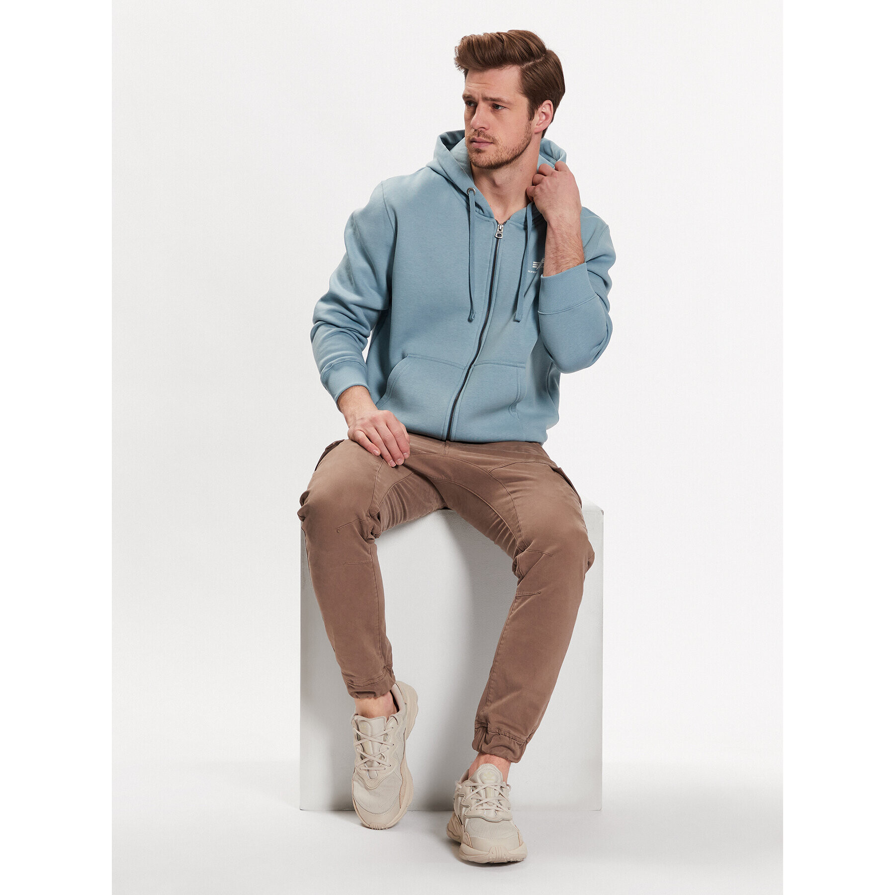 Alpha Industries Mikina Basic Zip 118342 Modrá Regular Fit - Pepit.cz