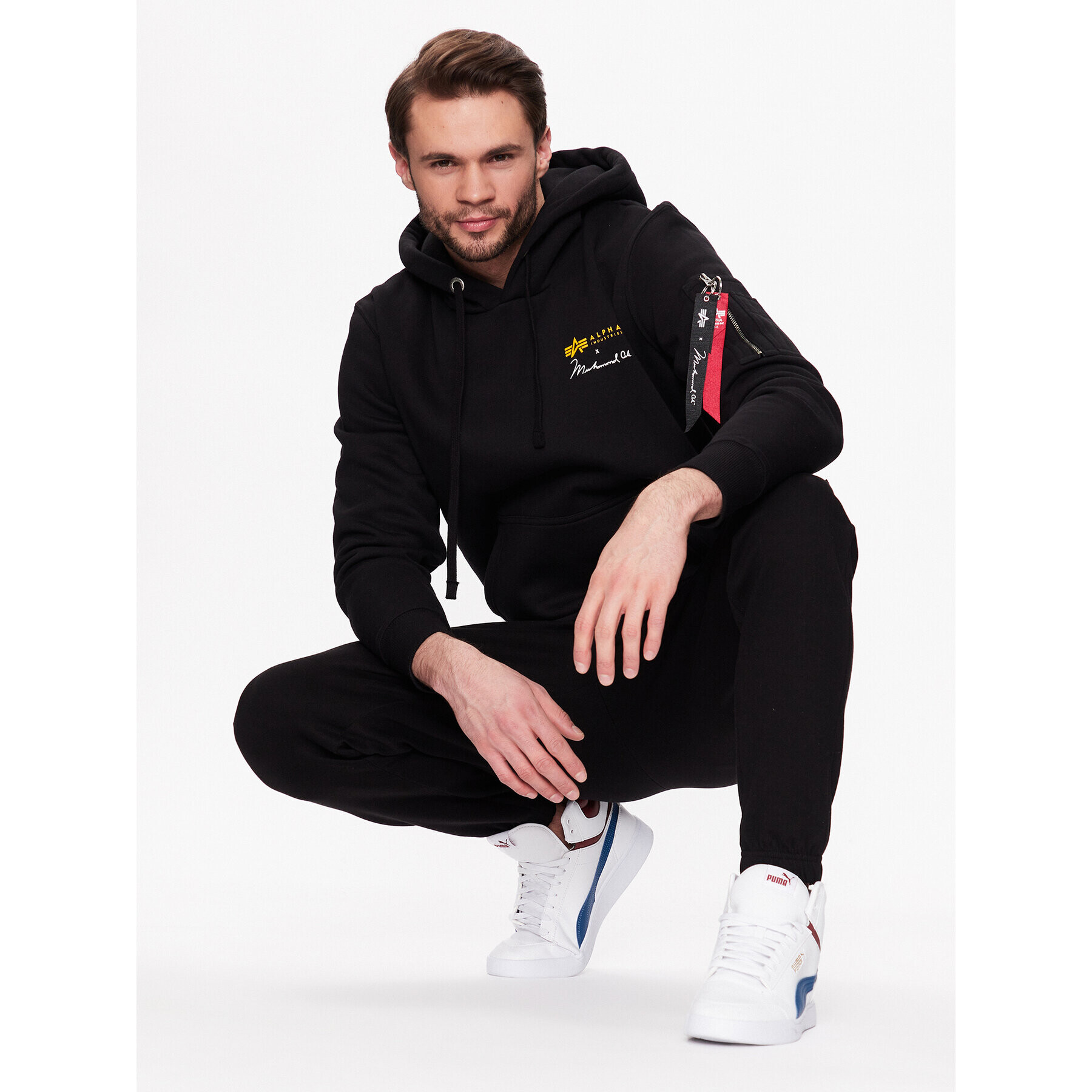 Alpha Industries Mikina Muhammad Ali 136339 Černá Regular Fit - Pepit.cz