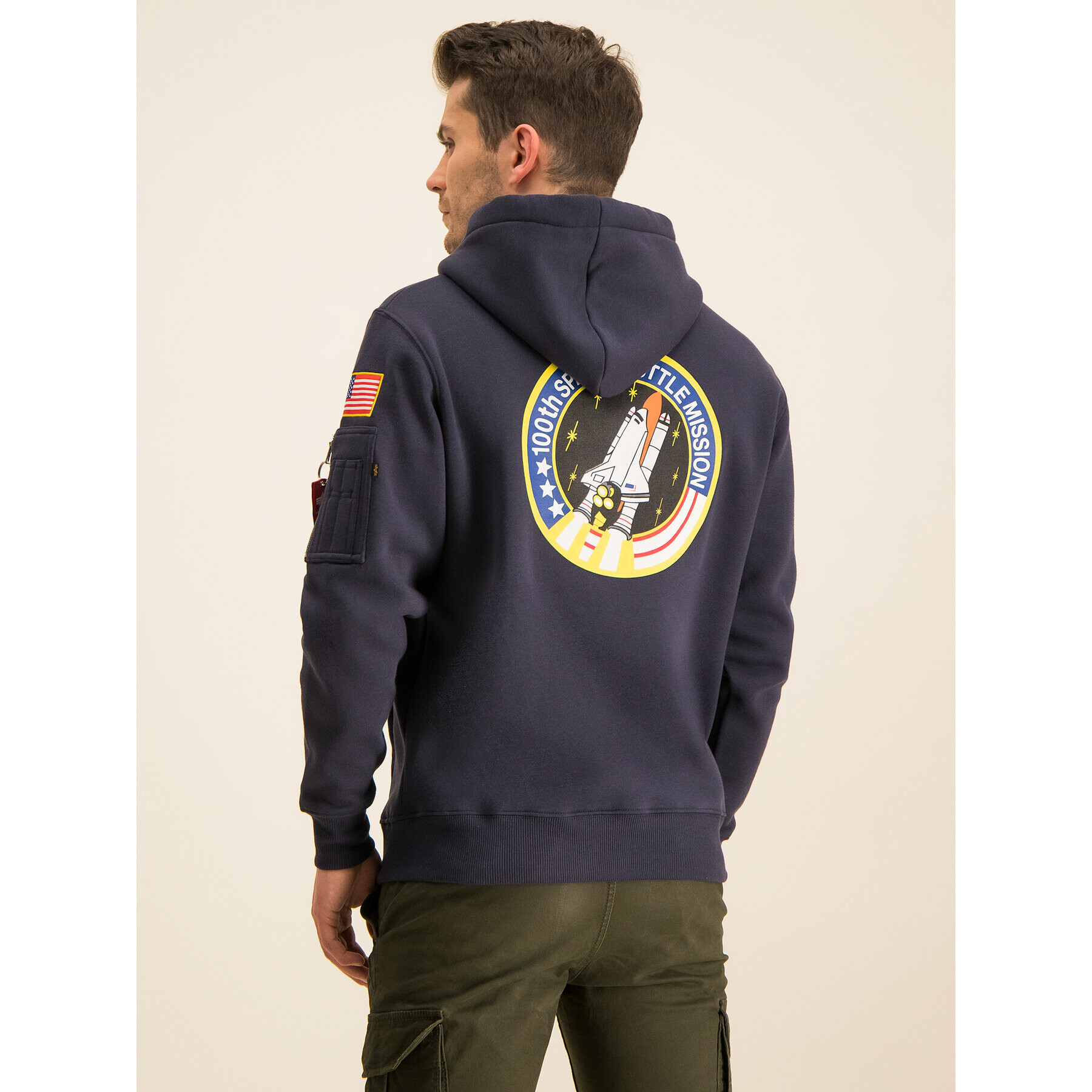 Alpha Industries Mikina Nasa 178317 Tmavomodrá Regular Fit - Pepit.cz