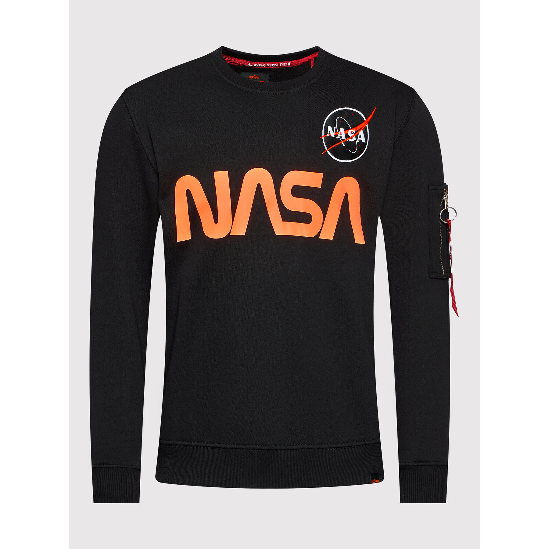 Alpha Industries Mikina NASA Reflective 178309 Černá Regular Fit - Pepit.cz