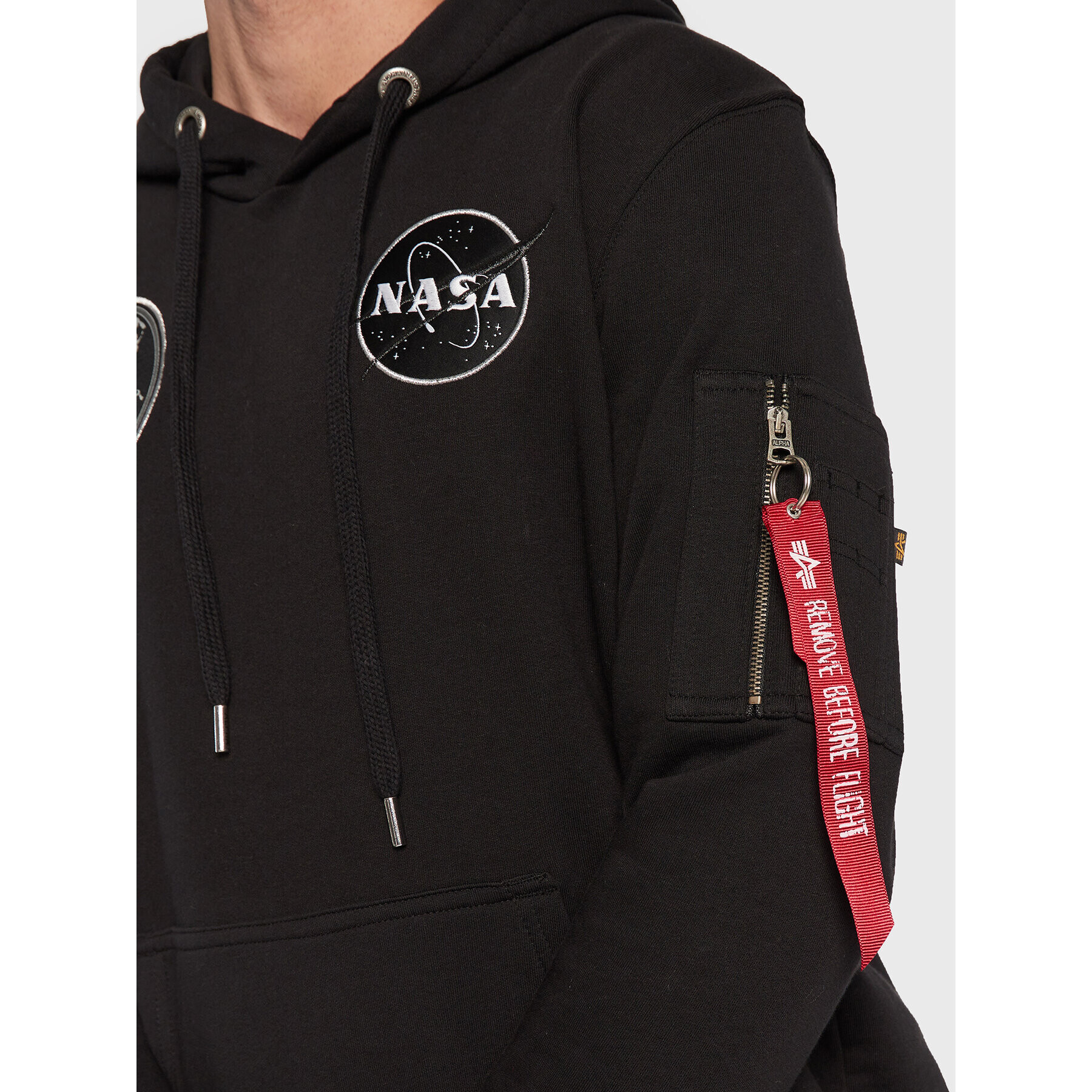 Alpha Industries Mikina Nasa Voyager 116330 Černá Regular Fit - Pepit.cz