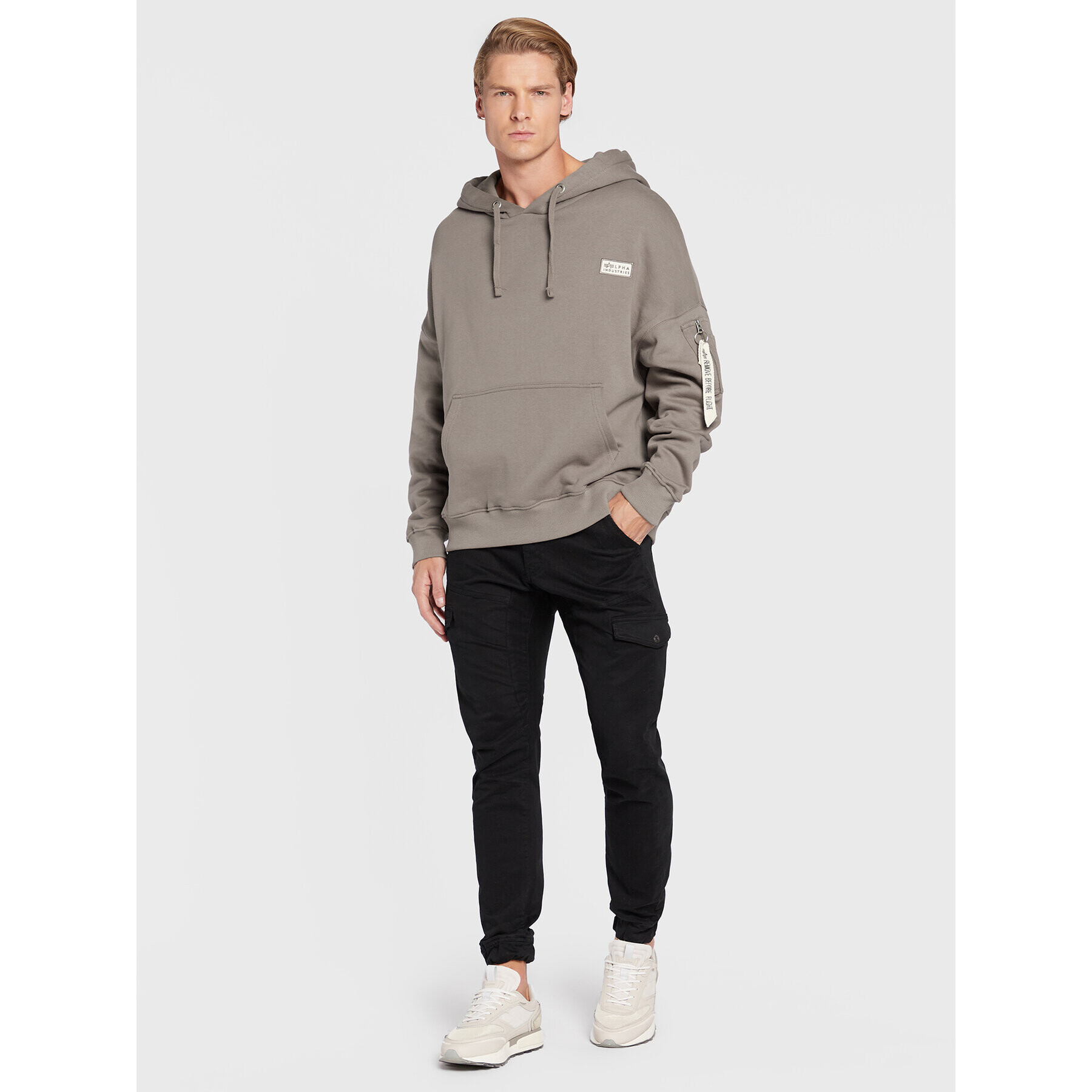 Alpha Industries Mikina Organics 118349 Šedá Regular Fit - Pepit.cz