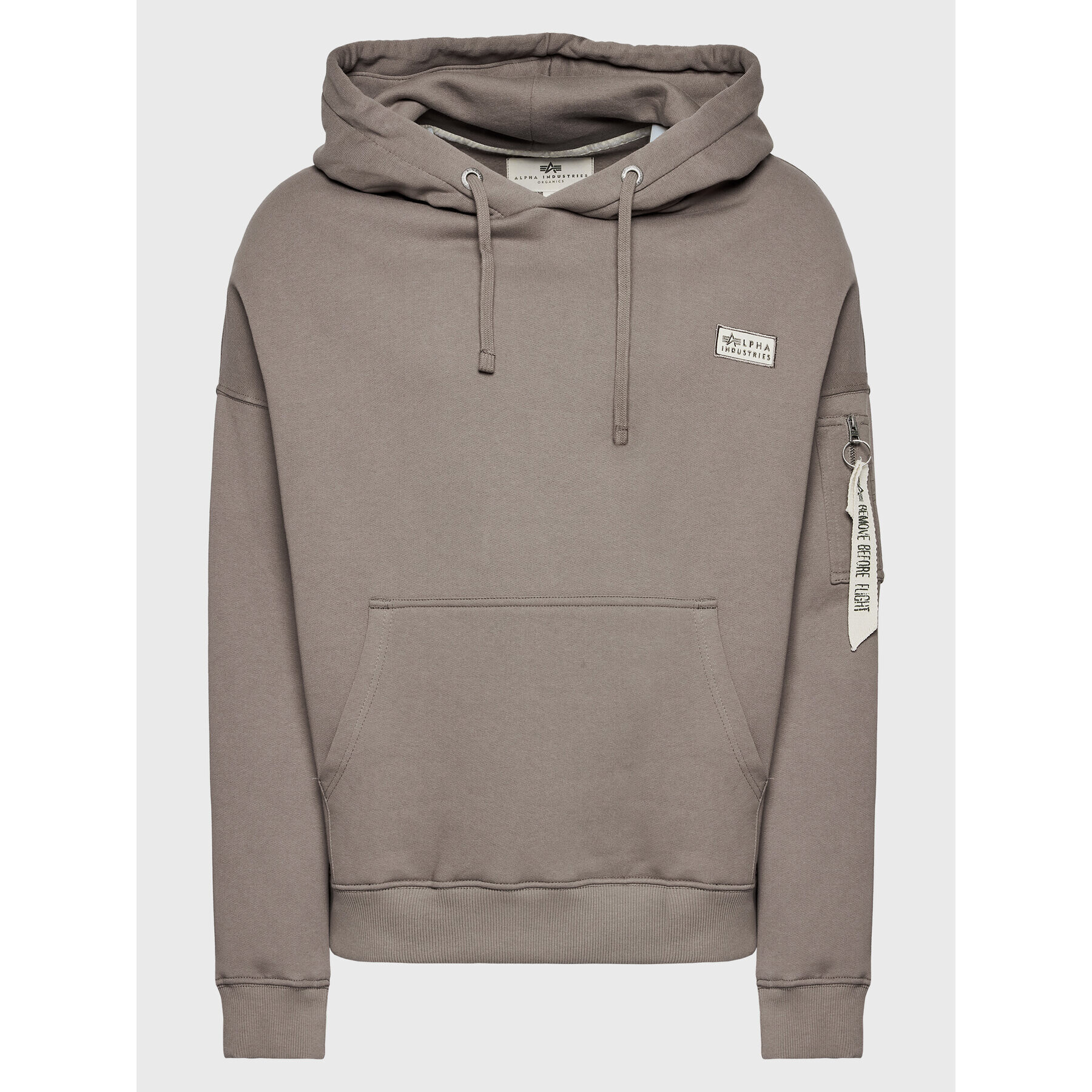 Alpha Industries Mikina Organics 118349 Šedá Regular Fit - Pepit.cz