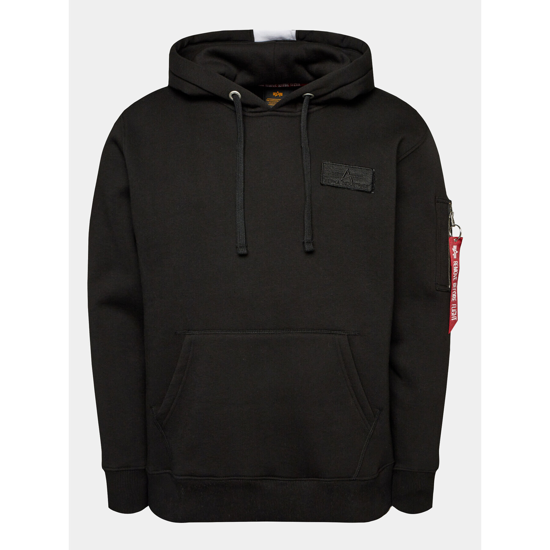 Alpha Industries Mikina Red Stripe 178314 Černá Regular Fit - Pepit.cz