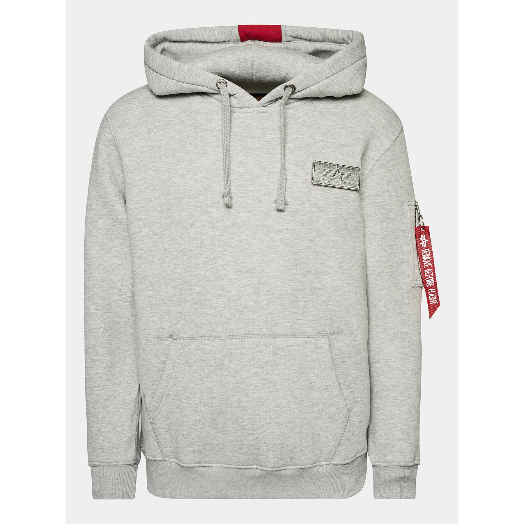 Alpha Industries Mikina Red Stripe 178314 Šedá Regular Fit - Pepit.cz